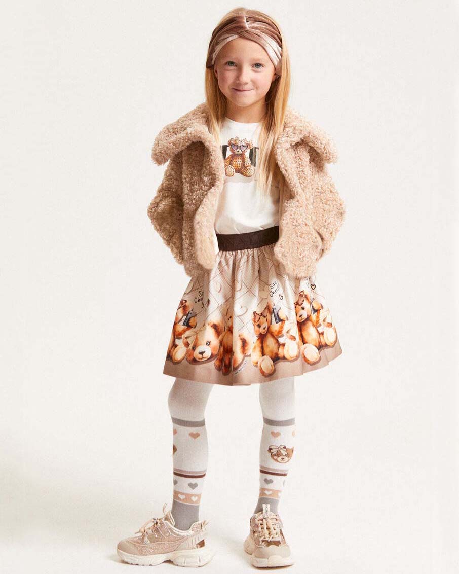 Giacca Monnalisa teddy cropped color beige image