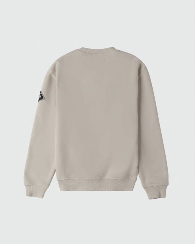 Felpa Roy Roger's ecru' in puro cotone con bandiera e scritta logo image