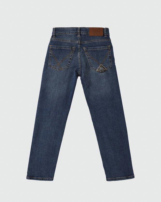Jeans regular Roy Roger's lavaggio blu scuro stone washed image