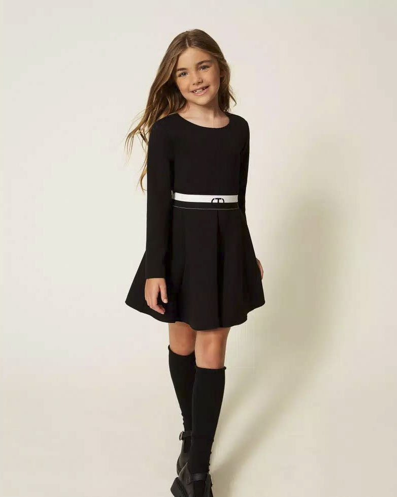 Abito fit and flare Twinset bianco e nero punto milano