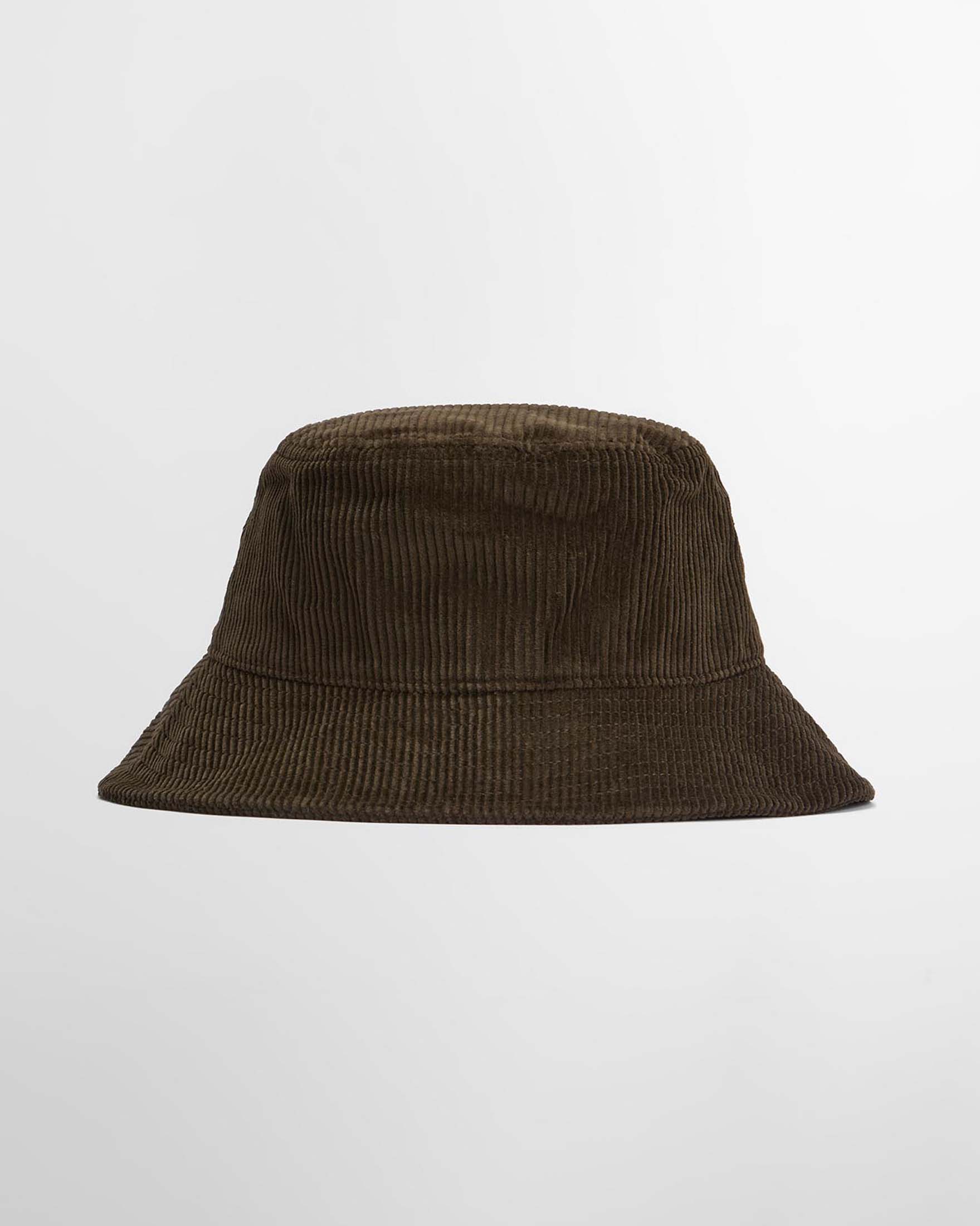 Bucket hat Ebberstone Barbour verde scuro in velluto a coste