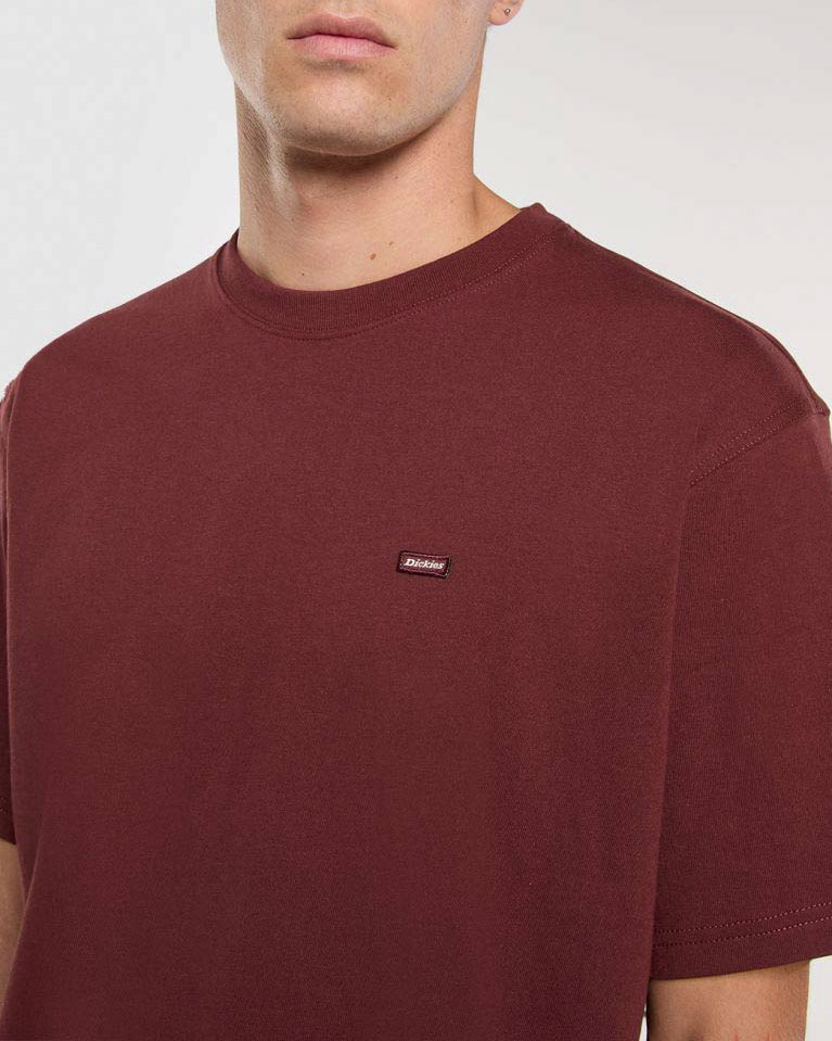 T-shirt Dickies bordeaux relaxed fit in cotone pesante