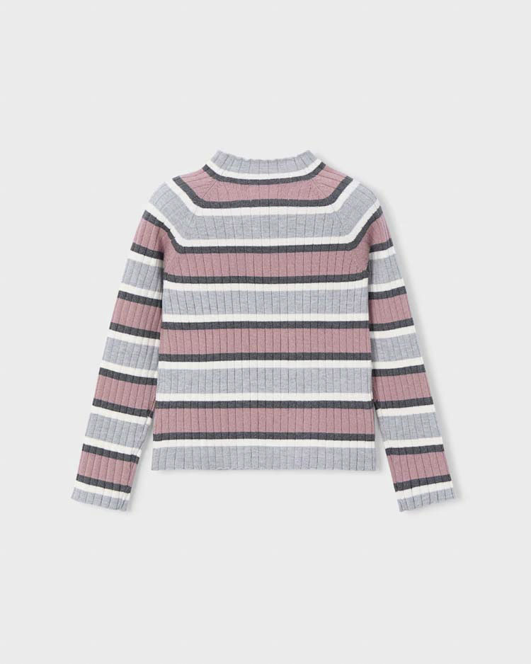 Lupetto Mayoral in viscosa a righe multicolor a coste image