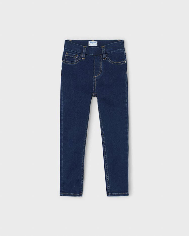 Jeggins blu scuro in cotone stretch