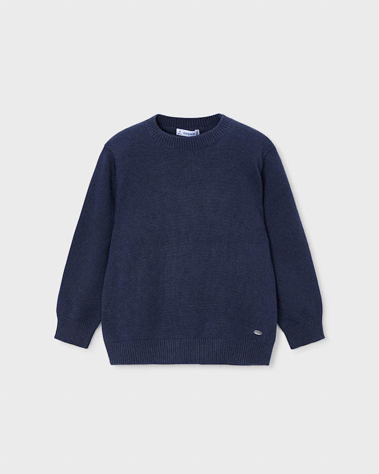 Maglioncino Mayoral blu in misto cotone e lana