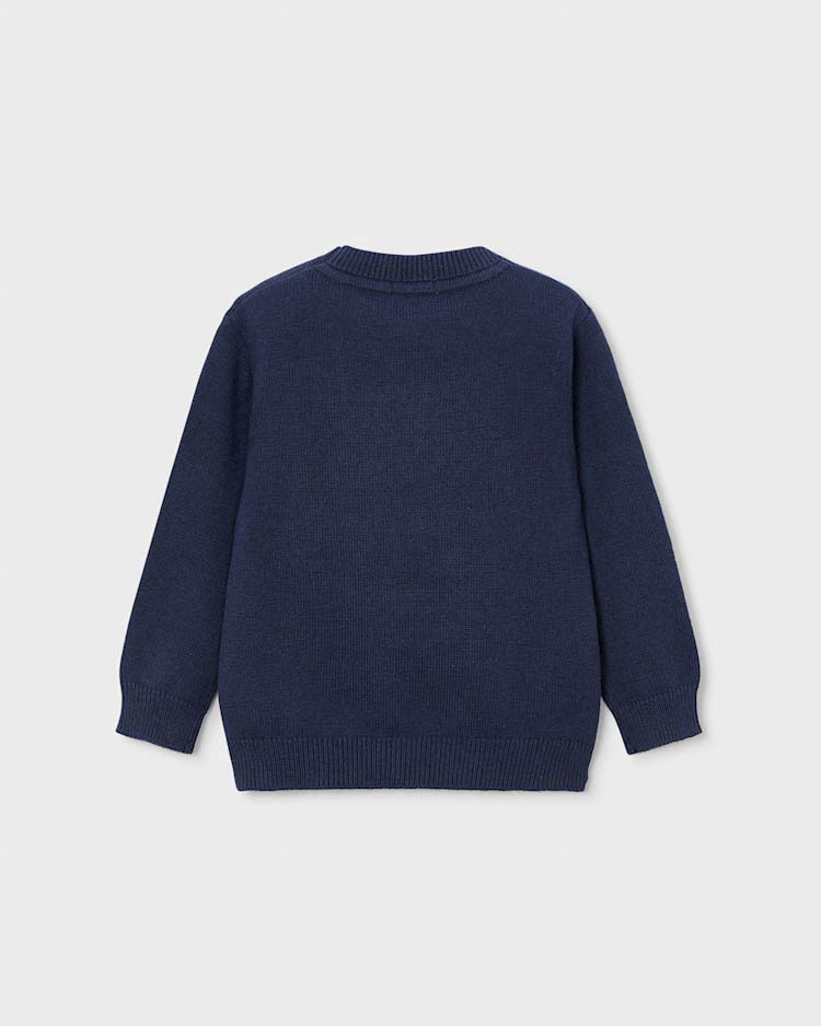 Maglioncino Mayoral blu in misto cotone e lana image