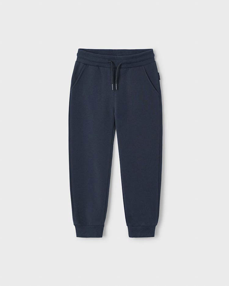 Pantalone Mayoral jogger blu in felpa di cotone stretch