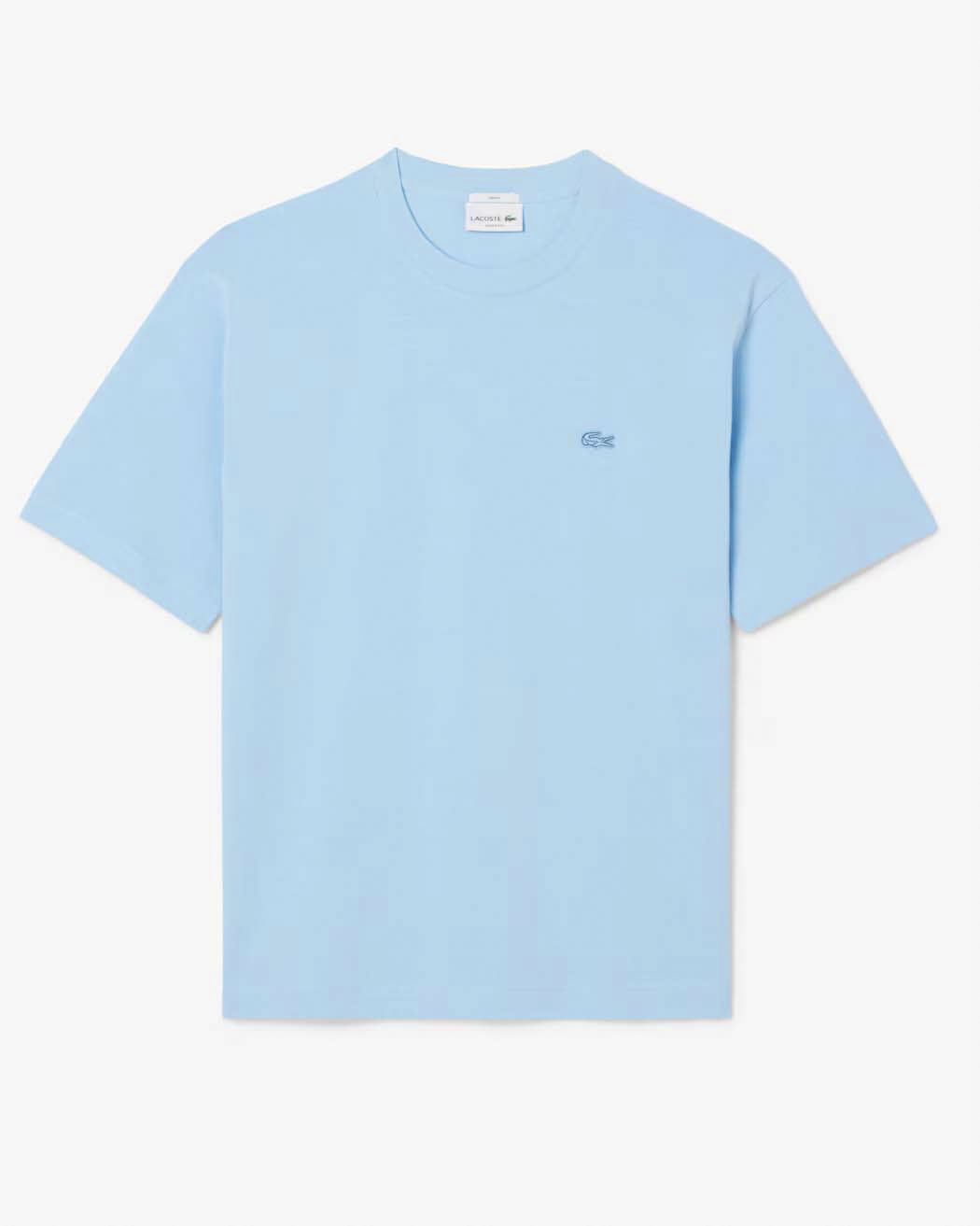 T-shirt loose-fit azzurra con logo tono su tono
