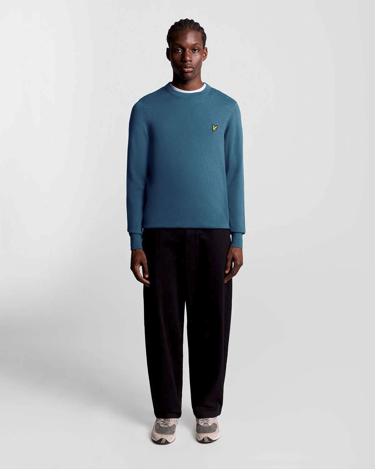 T-shirt Girocollo Lyle &amp; Scott Manica Corta In Puro Cotone Pima - Nuova Con Etichette