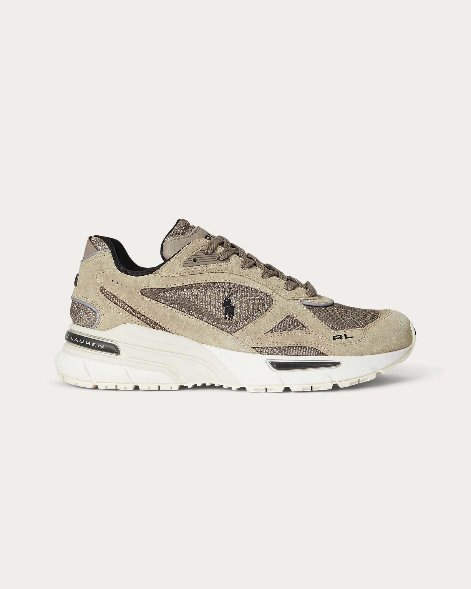 Sneakers Polo Ralph Lauren Trackster beige in pelle scamosciata e mesh