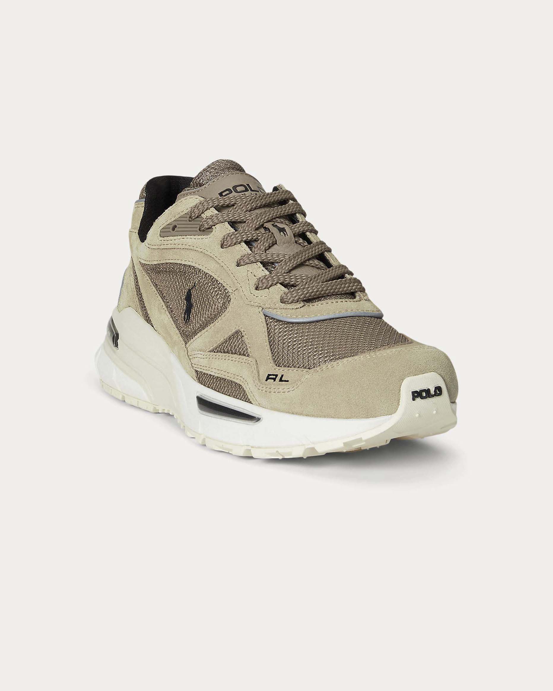Sneakers Polo Ralph Lauren Trackster beige in pelle scamosciata e mesh image