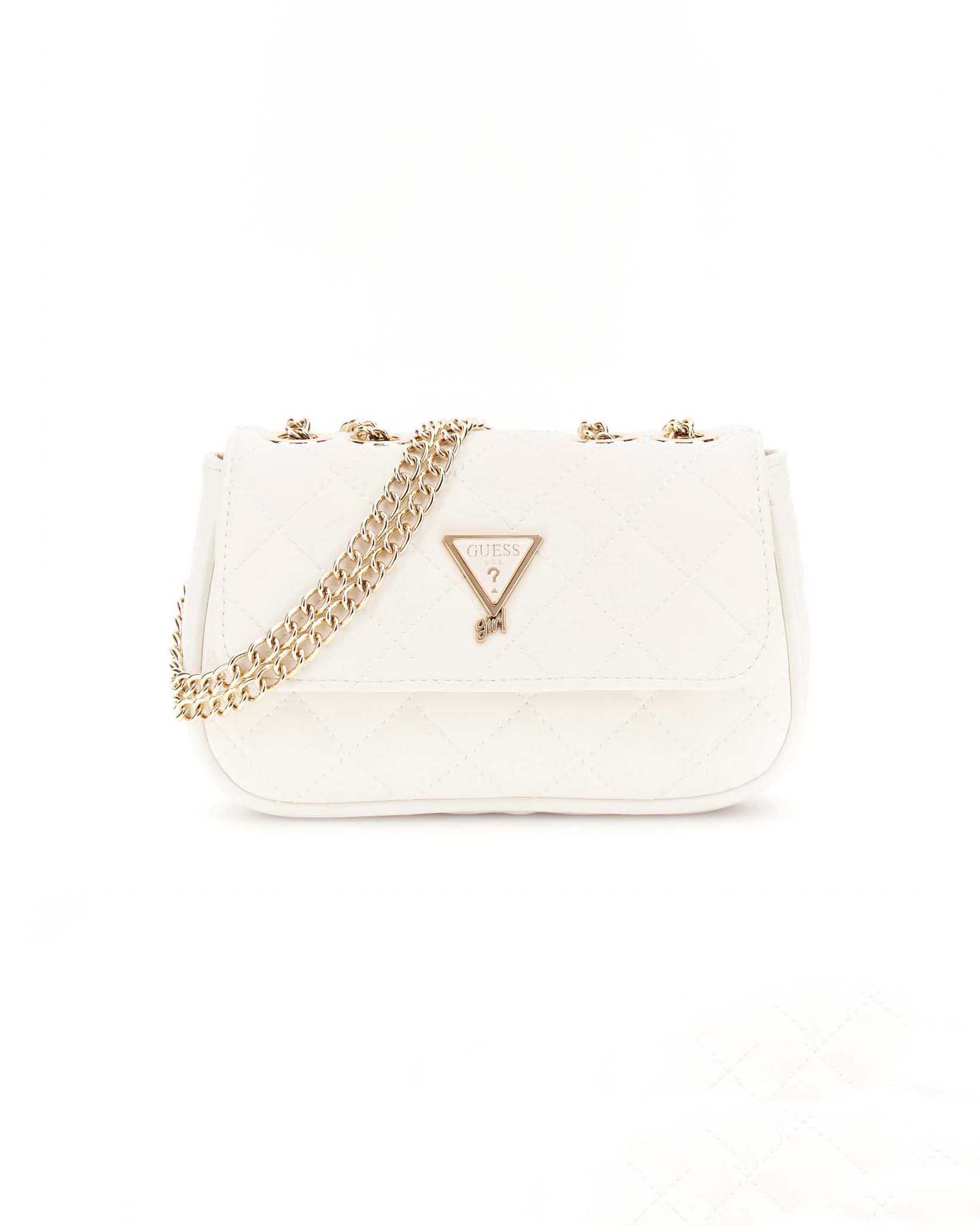 Borsa a tracolla Guess bianca in ecopelle trapuntata