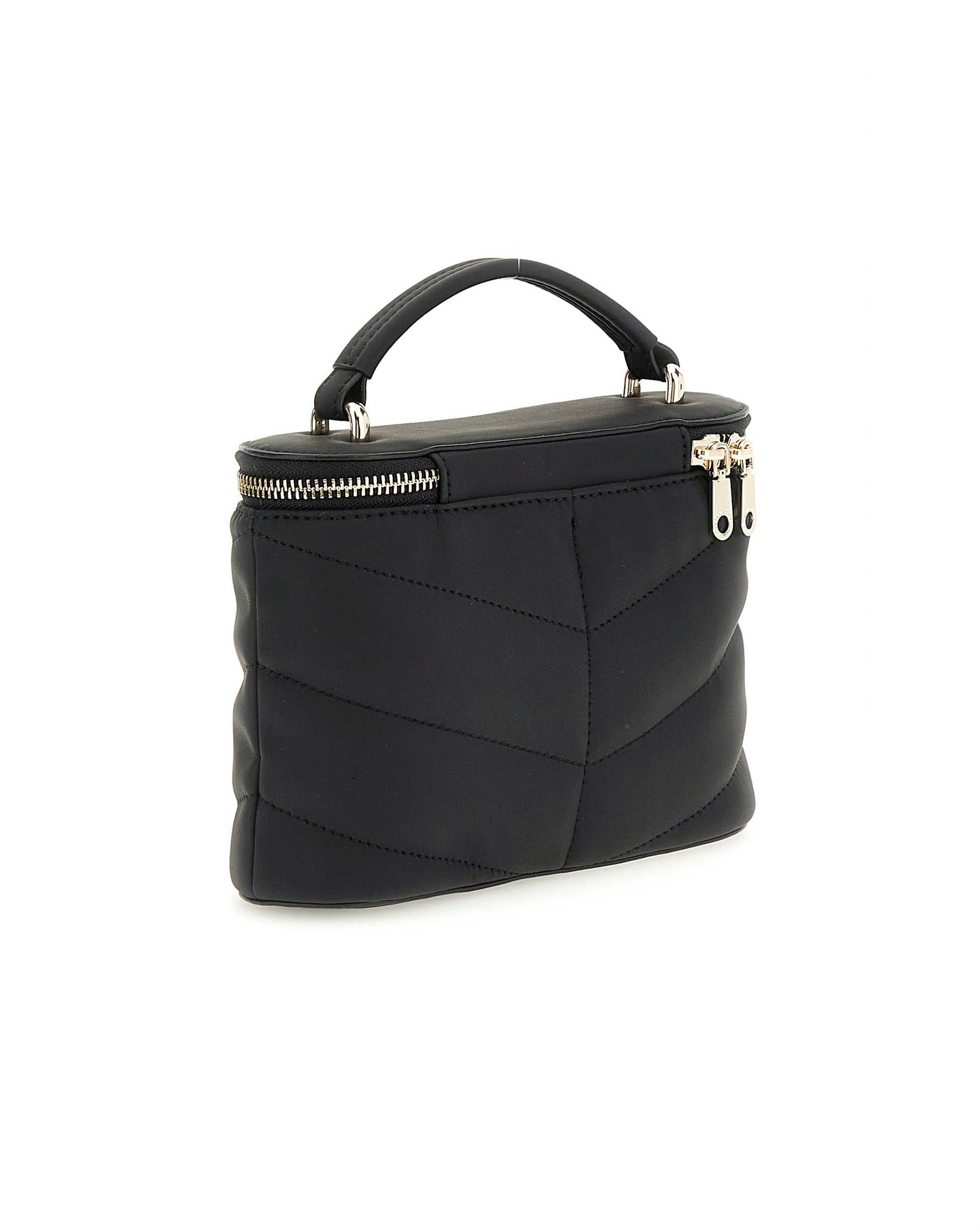 Borsa bauletto Guess nera trapuntata con tracolla a catena Guess