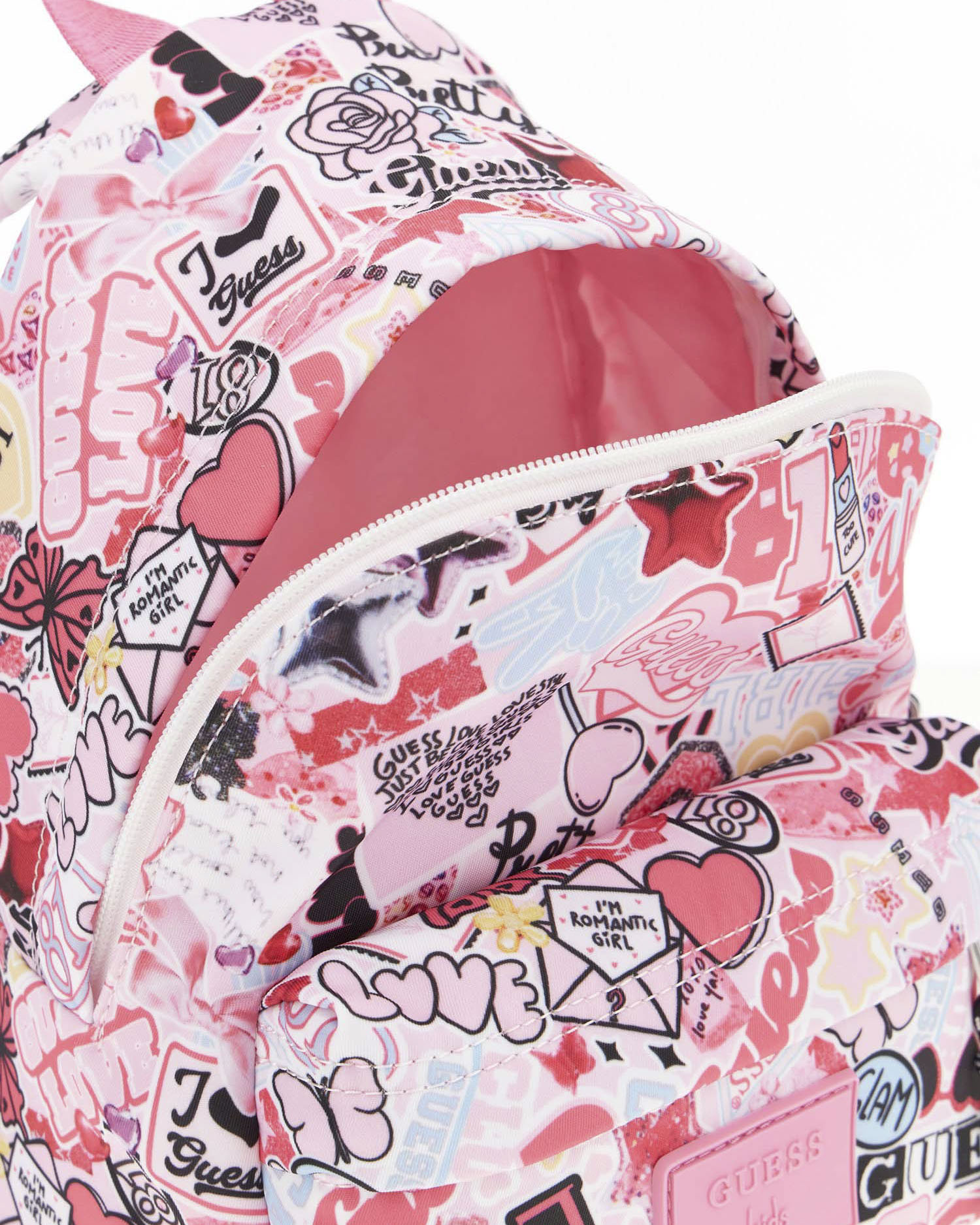 Zainetto Guess rosa multifantasia con bretelle image