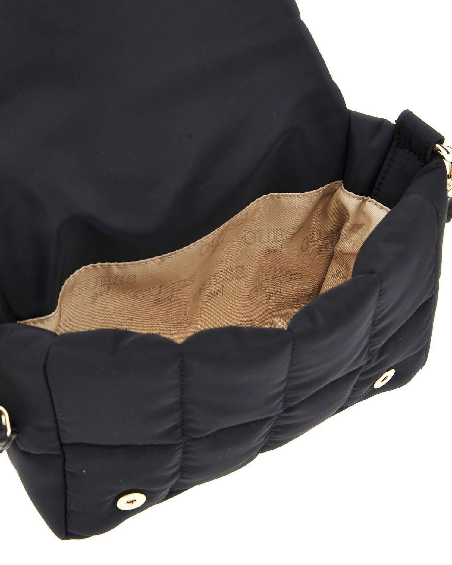 Borsa a tracolla Guess nera in nylon trapuntata image