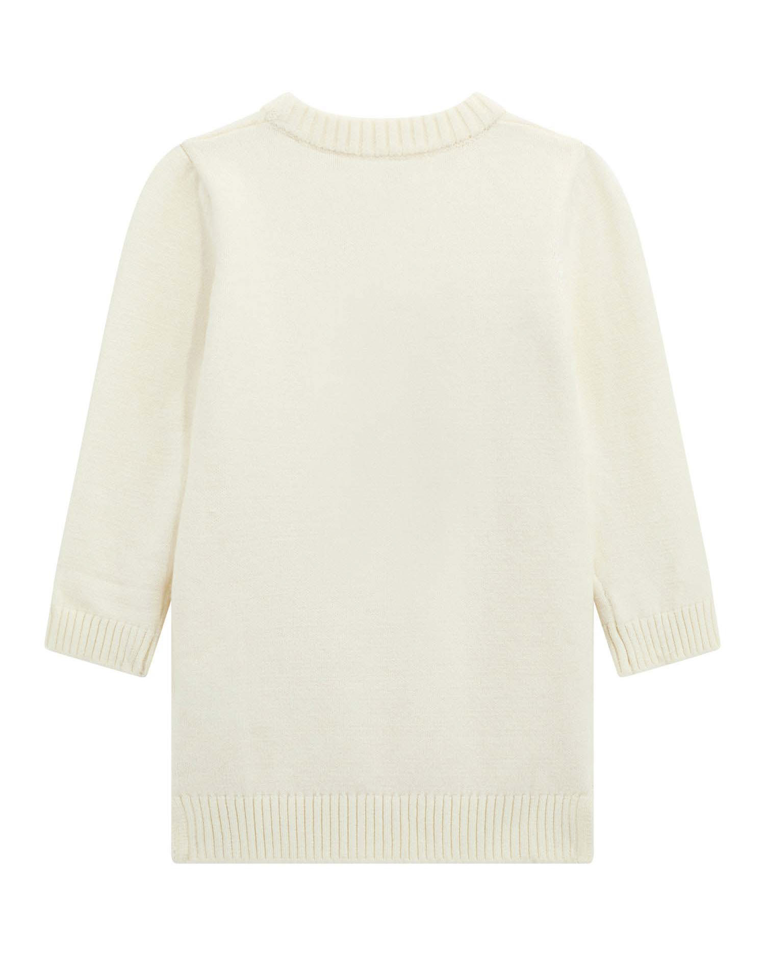 Abito Guess in maglia avorio di visto viscosa con orsetta image