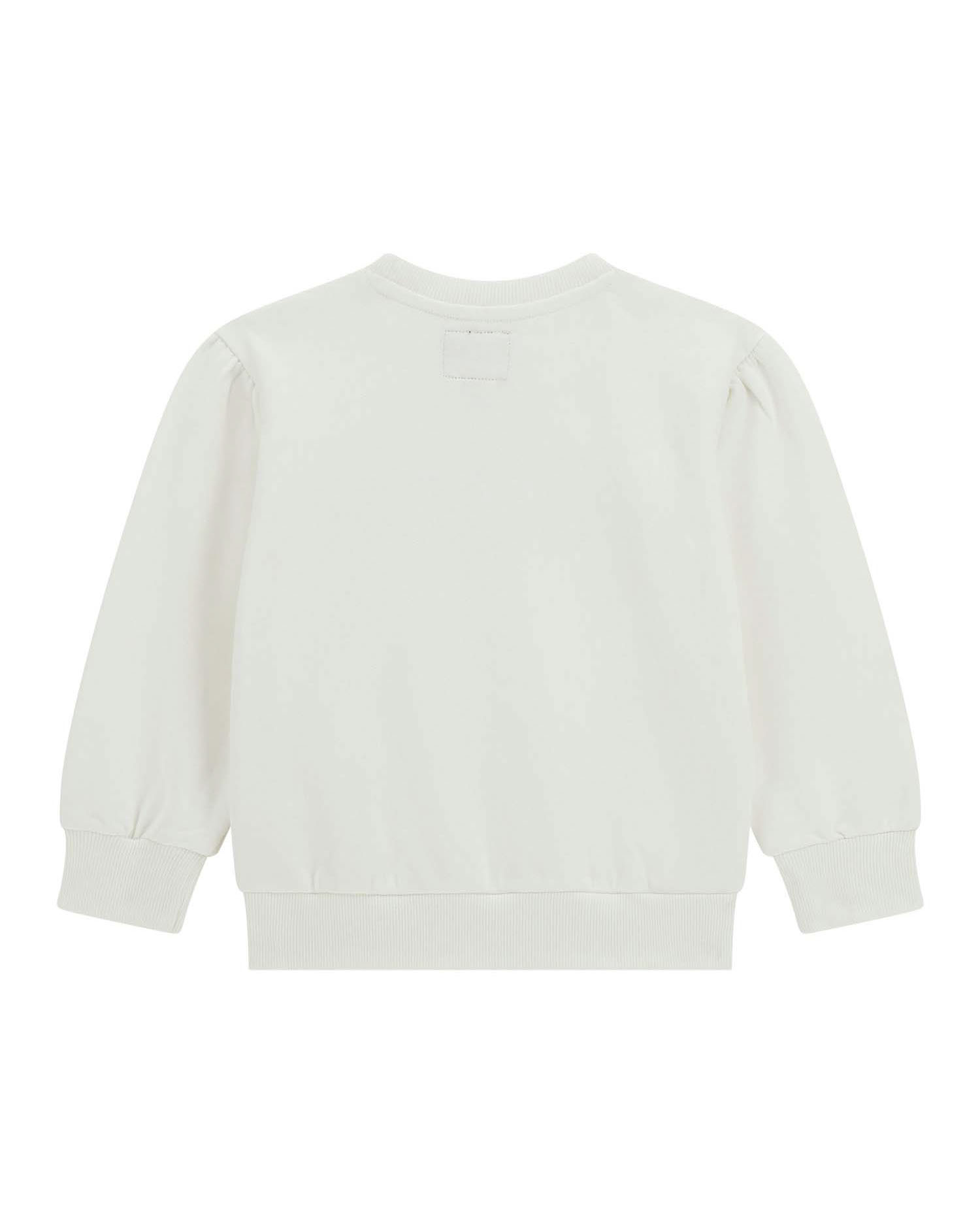 Felpa Guess bianca a maniche lunghe e stampa orsetta davanti image