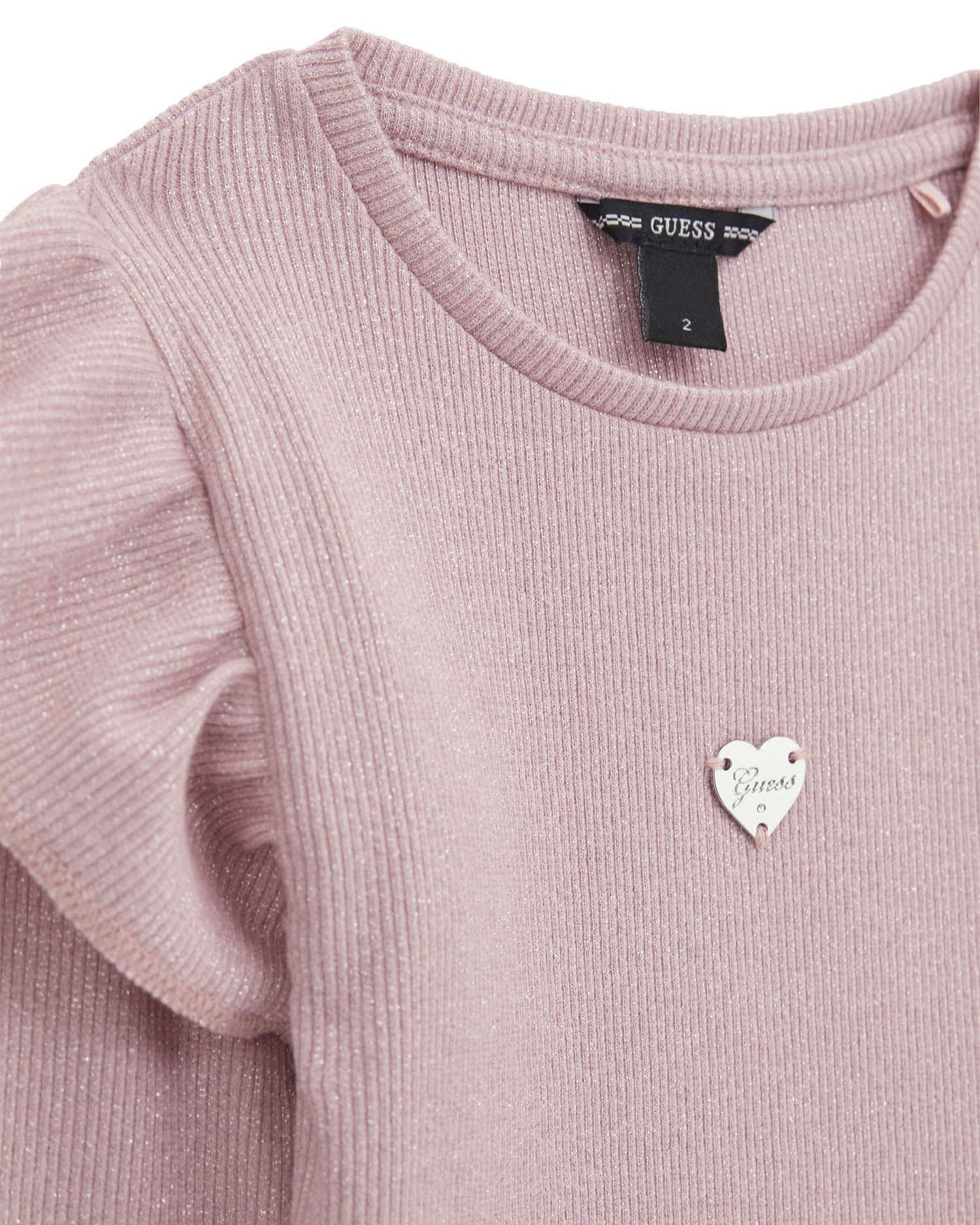 T-shirt Guess rosa in lurex con volant image