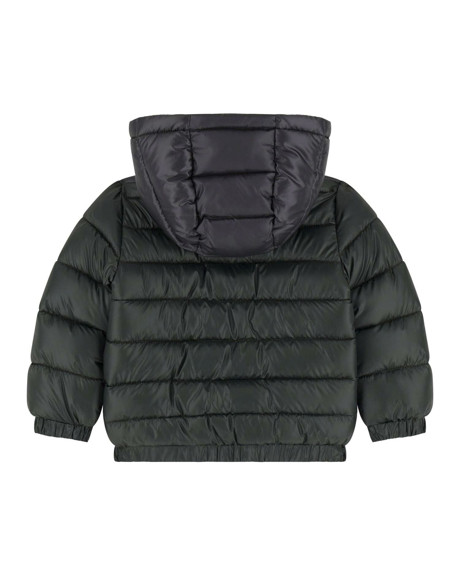 Piumino Guess in nylon verde con cappuccio image