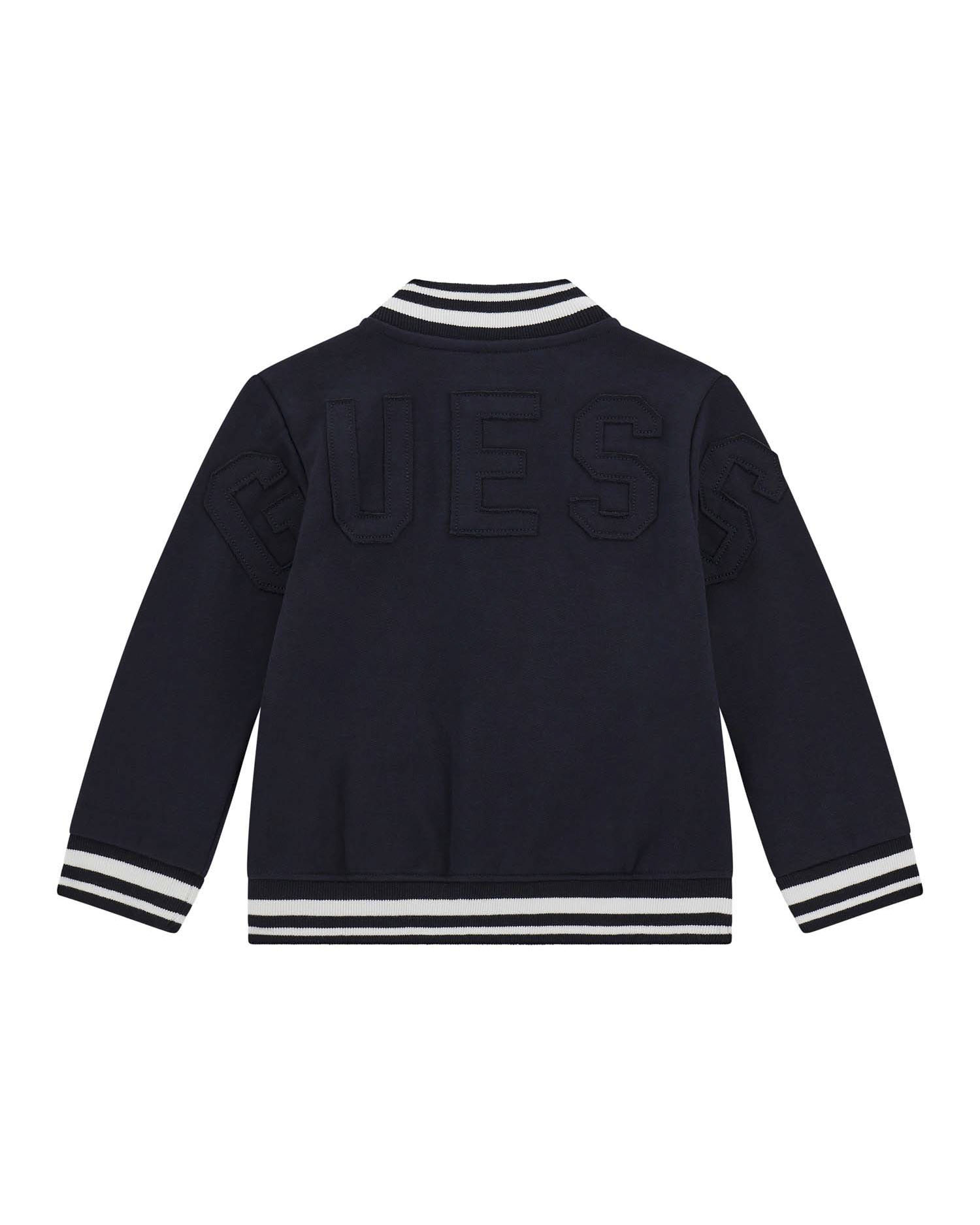 Bomber college blu Guess con profili bianchi image