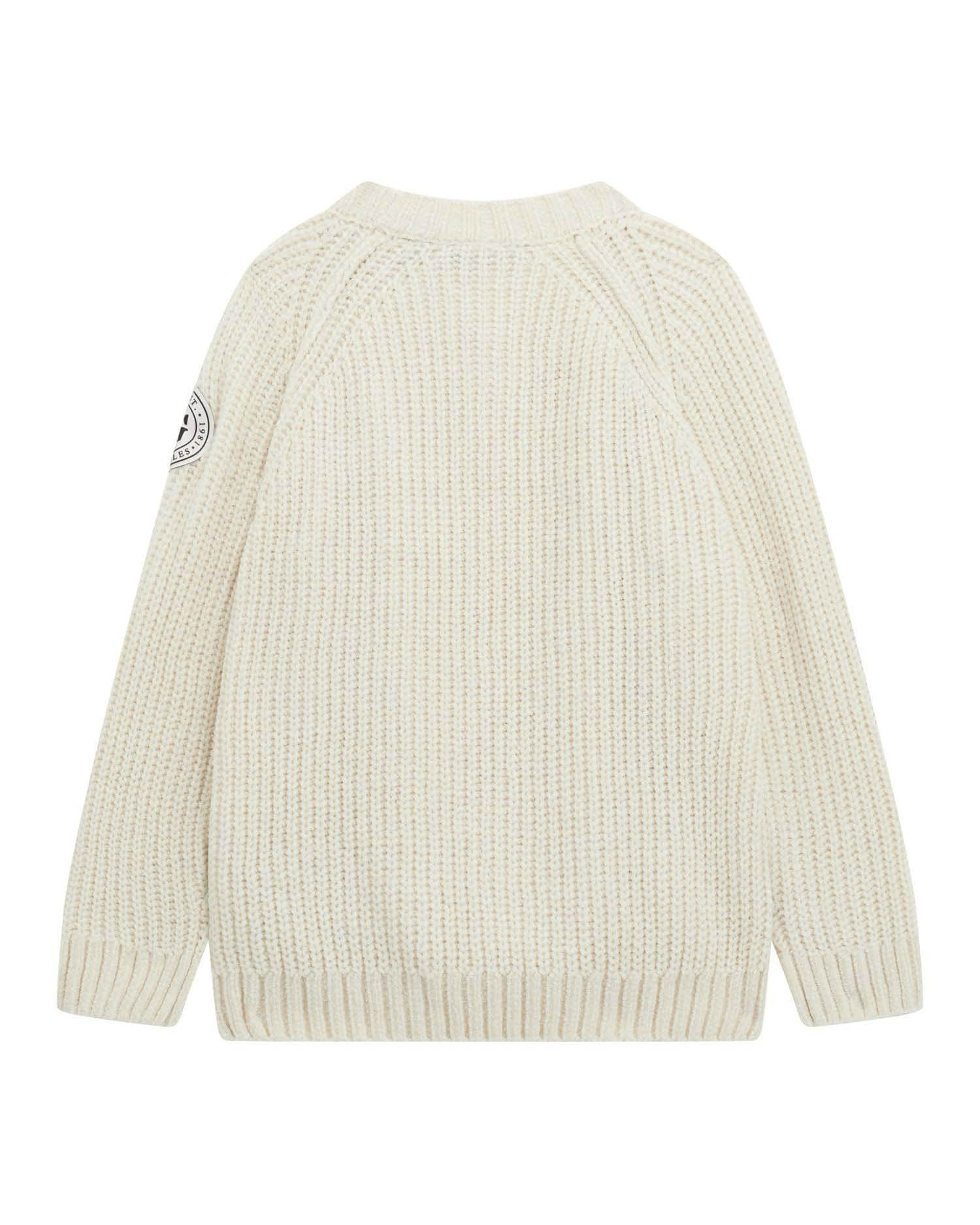 Maglioncino Guess avorio in ciniglia lavorato tricot image