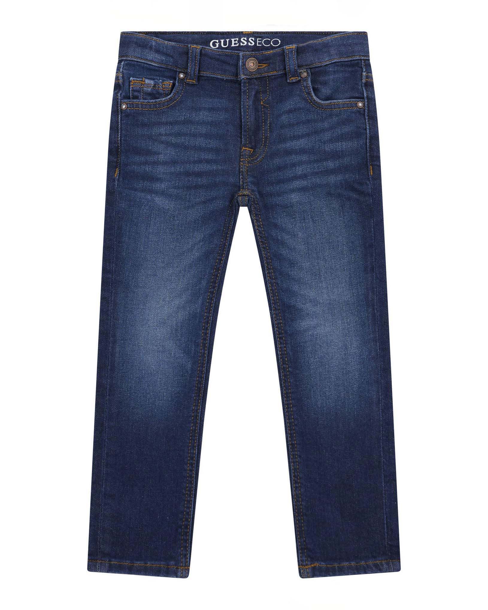 Jeans Guess regular fit in cotone stretch lavaggio scuro stone washed