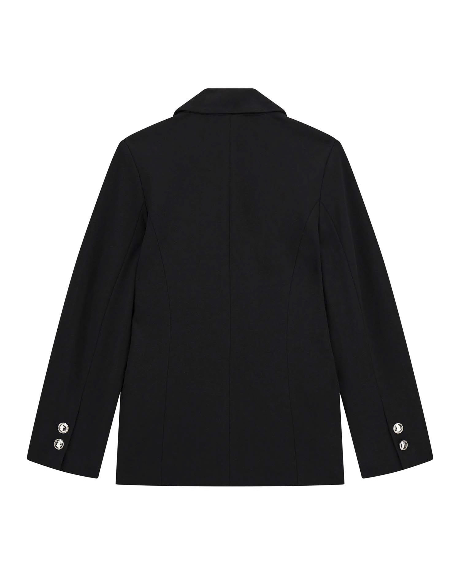 Blazer Guess nero in punto Milano in misto viscosa stretch image