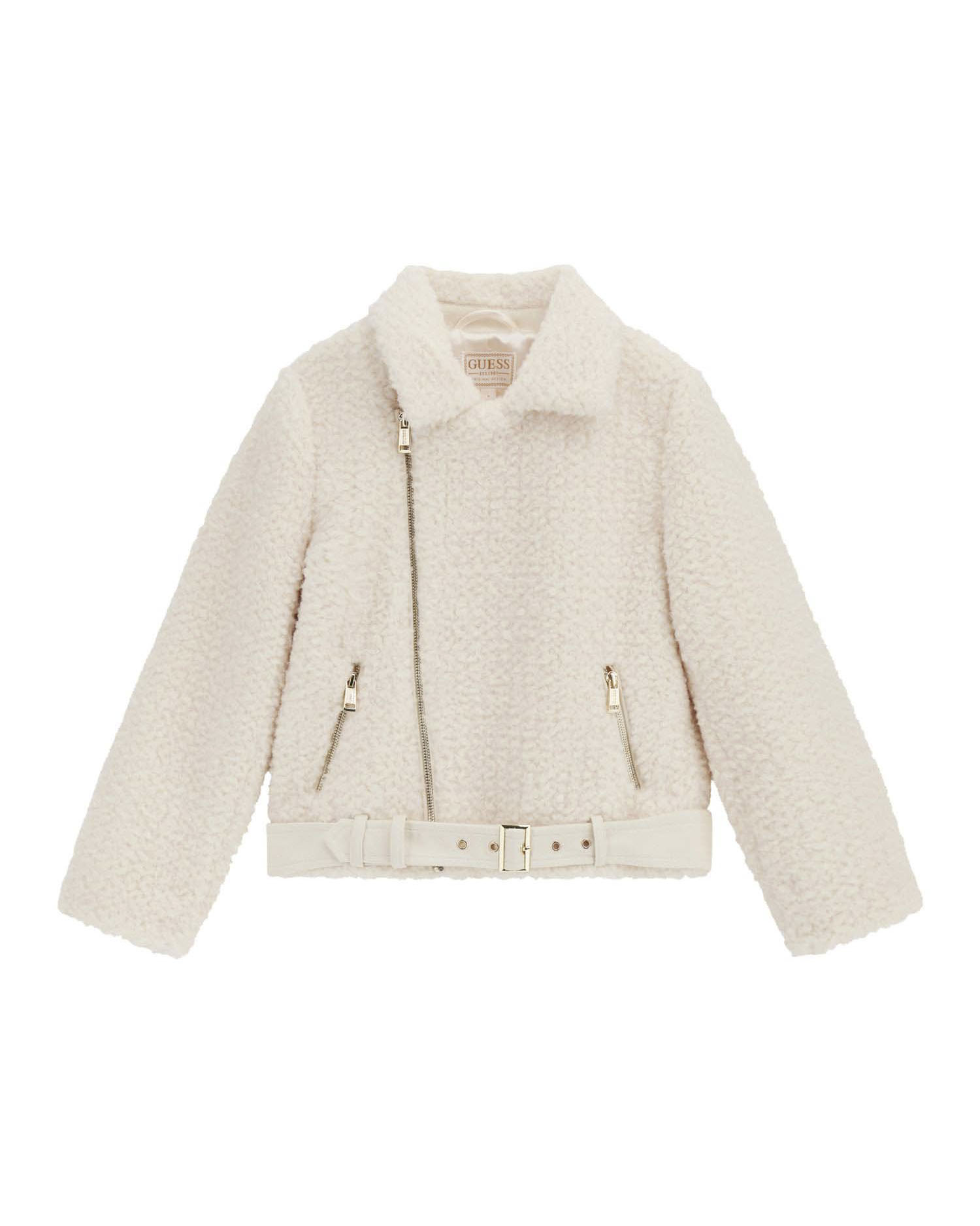 Chiodo Guess color panna effetto teddy