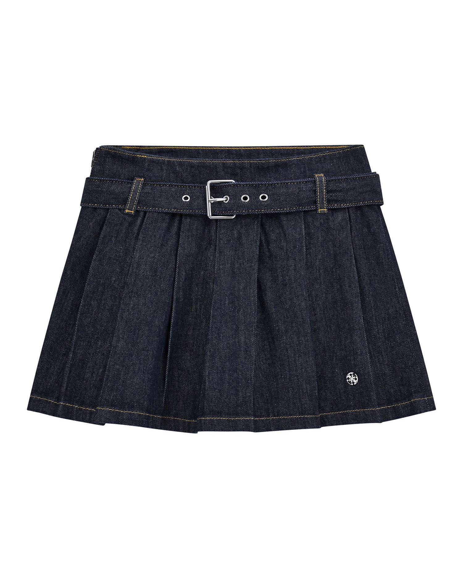 Gonna in denim Guess lavaggio scuro con cintura