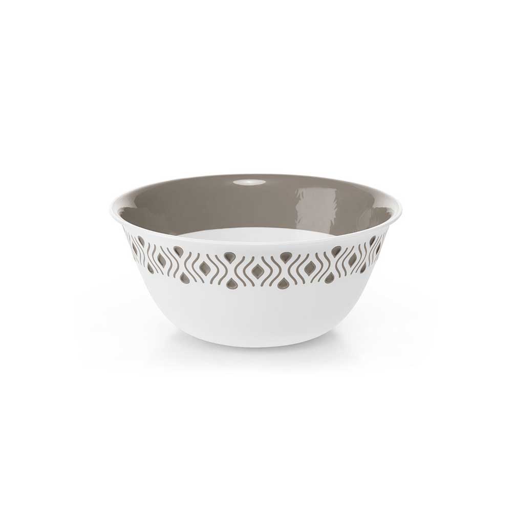 Stefanplast Ciotola Tosca In Plastica Diametro 19 Cm Colore Bianco E Tortora