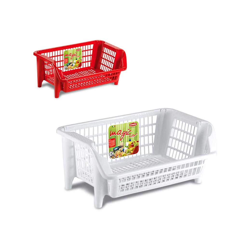 Stefanplast Cestello Milleusi Magic Impilabile In Plastica 54,5x38x24,5h Cm Colori Assortiti