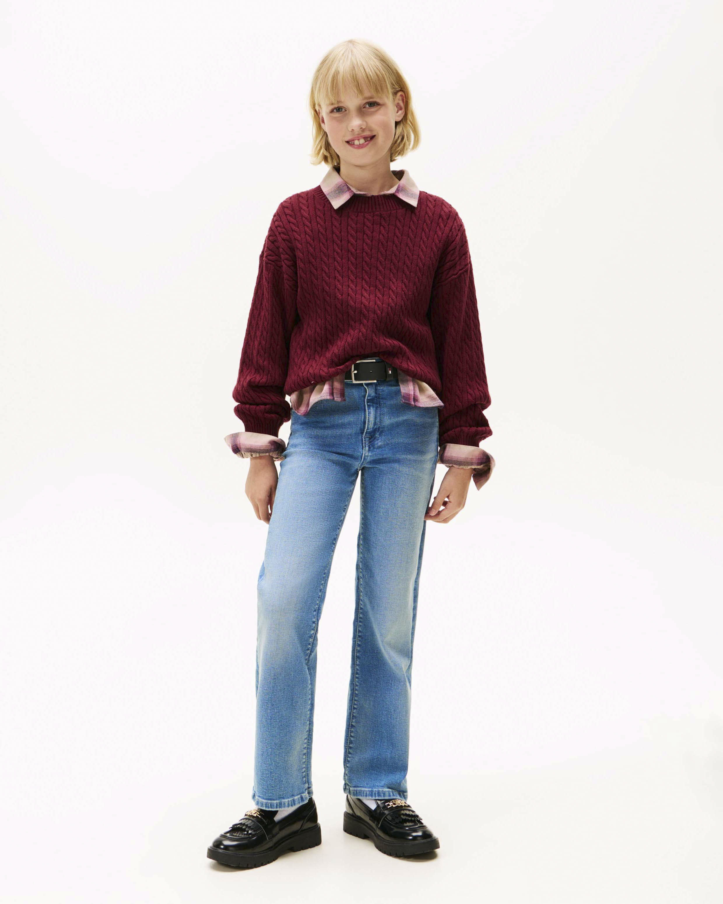 Jeans straight Tommy Hilfiger lavaggio chiaro stone washed