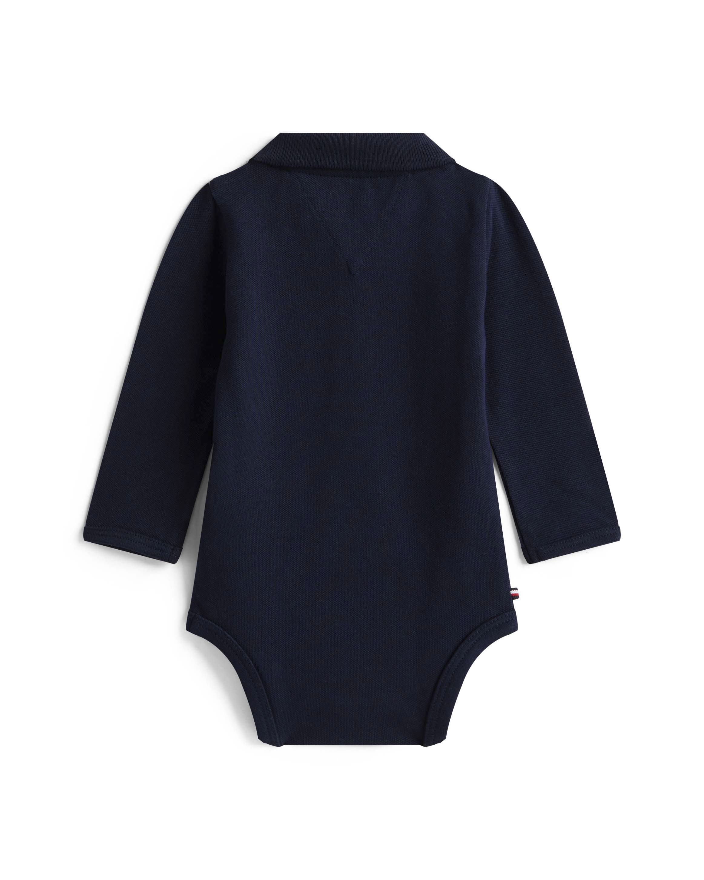 Body polo Tommy Hilfiger blu in piquè di cotone image