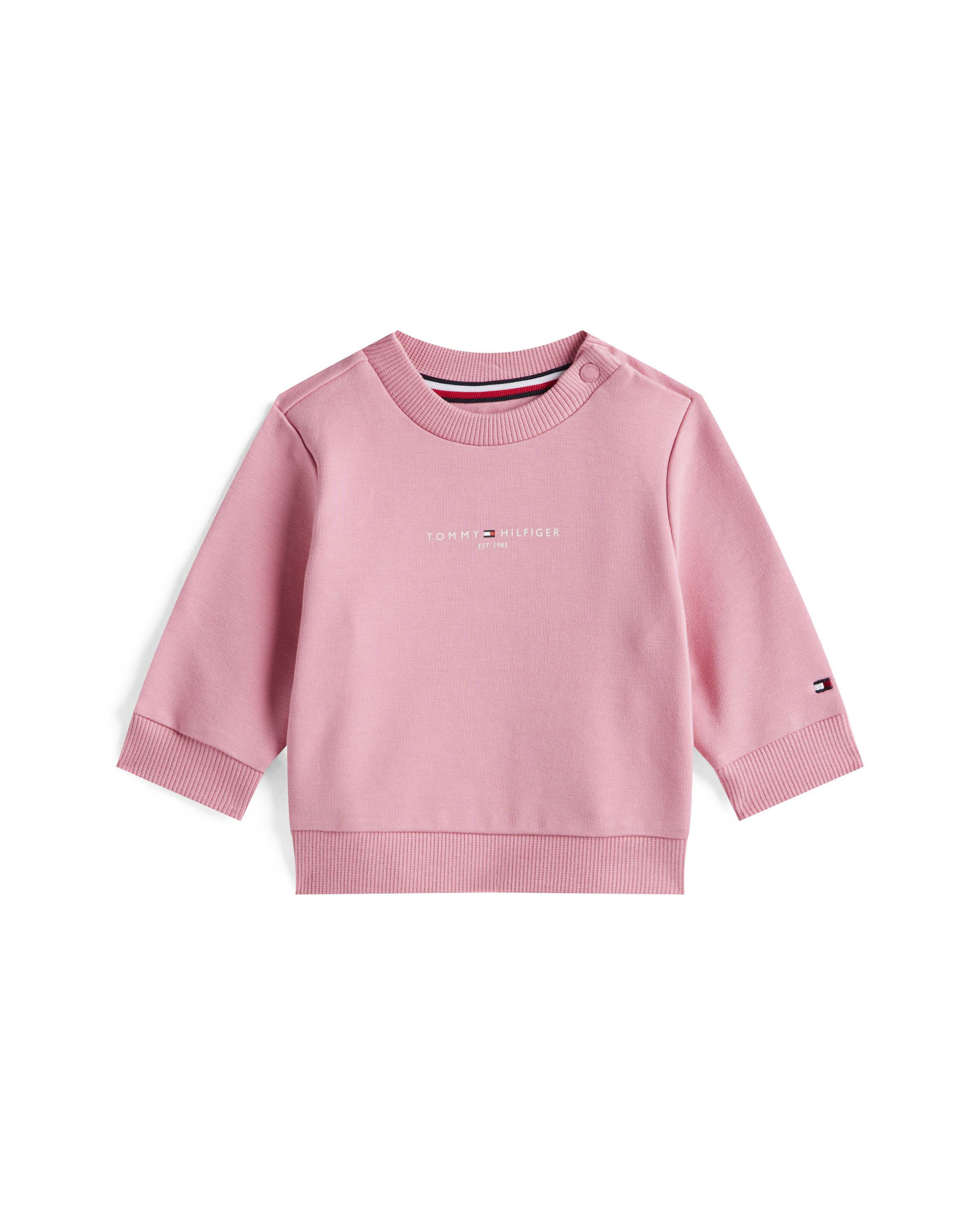 Felpa Tommy Hilfiger rosa in cotone stretch