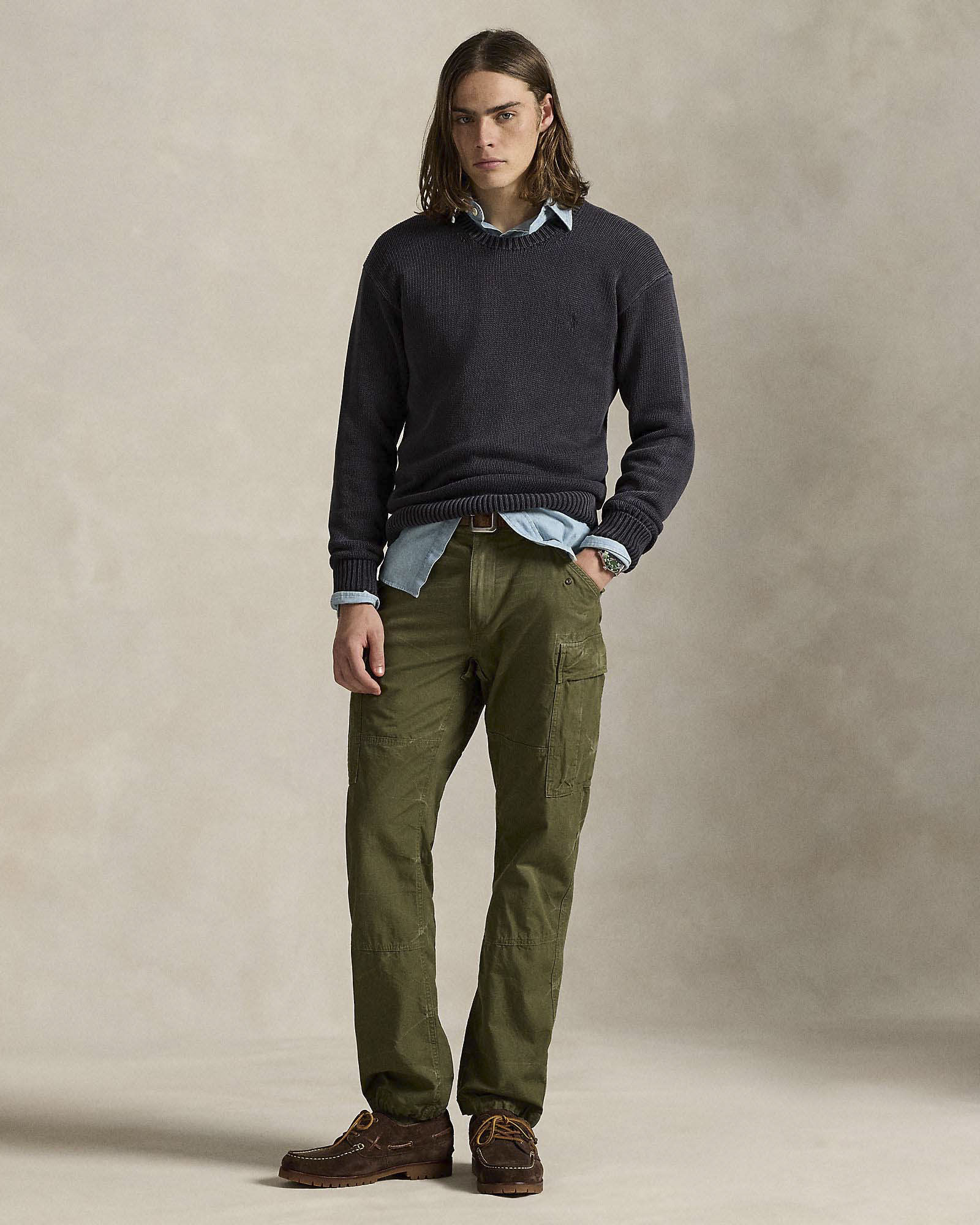 Maglione girocollo Polo Ralph Lauren nero tinto in capo