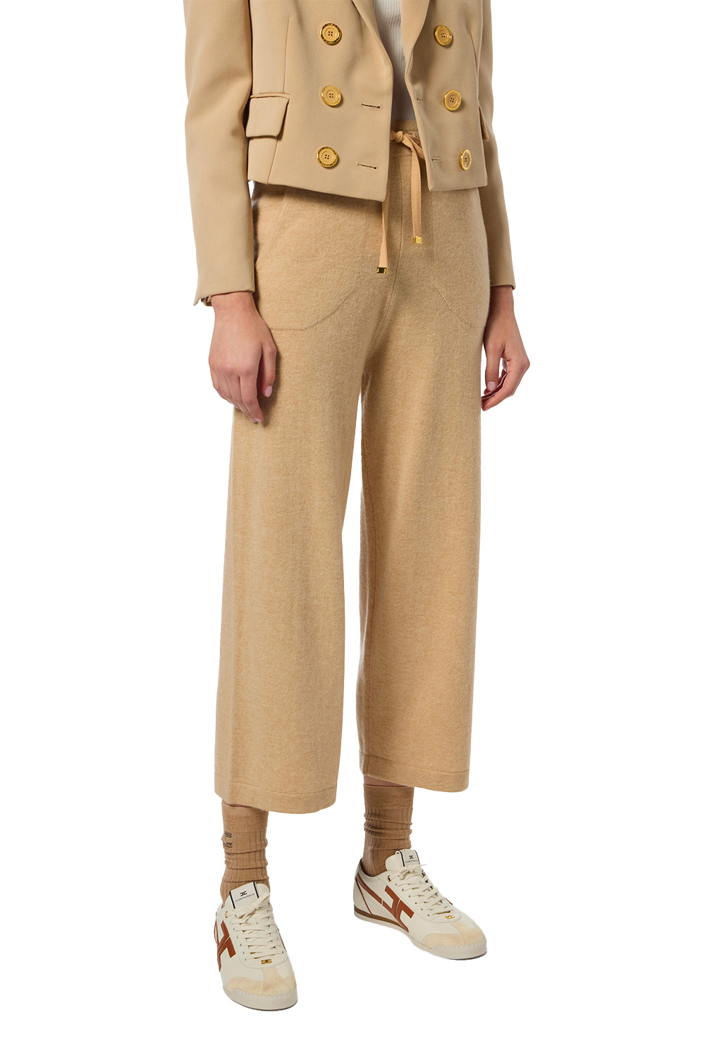 Pantalone in misto Cachemire con Coulisse