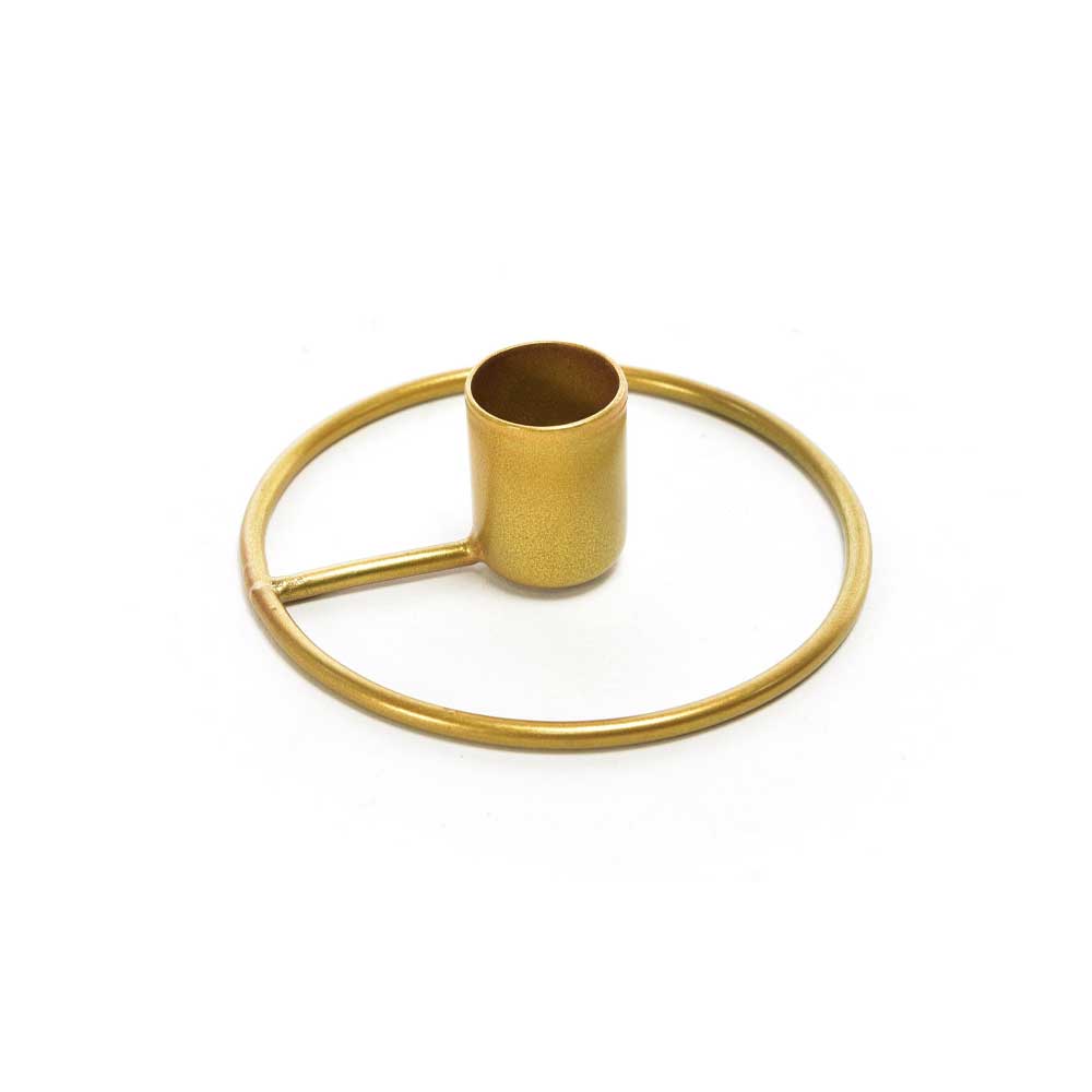 Mercury Portacandela In Ferro Diametro 10 Cm Colore Oro
