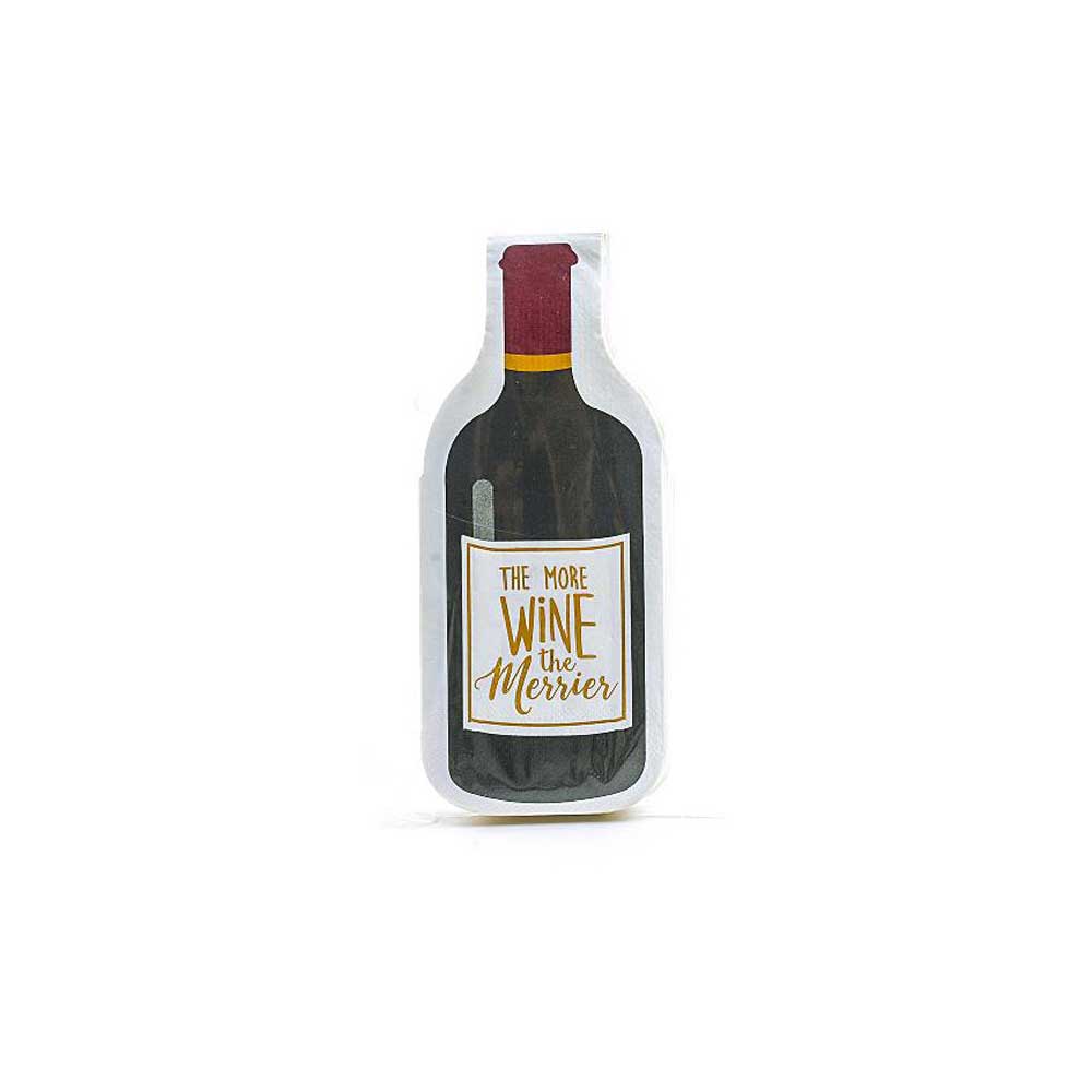 Mercury Confezione 15 Tovaglioli In Carta Bottiglia Di Vino 33x33 Cm