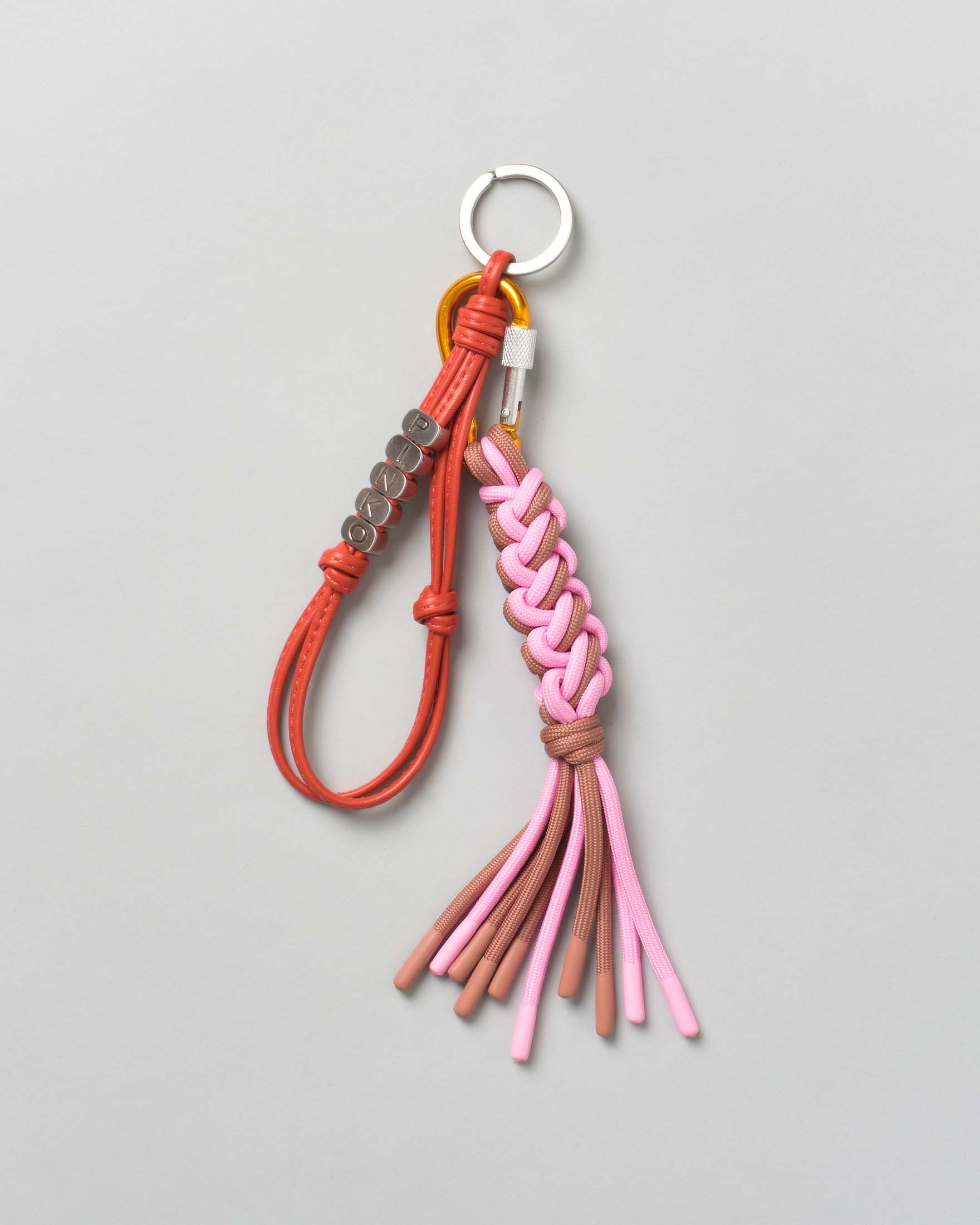 Portachiavi Pinko scooby doo rosa e cammello con charsm logato