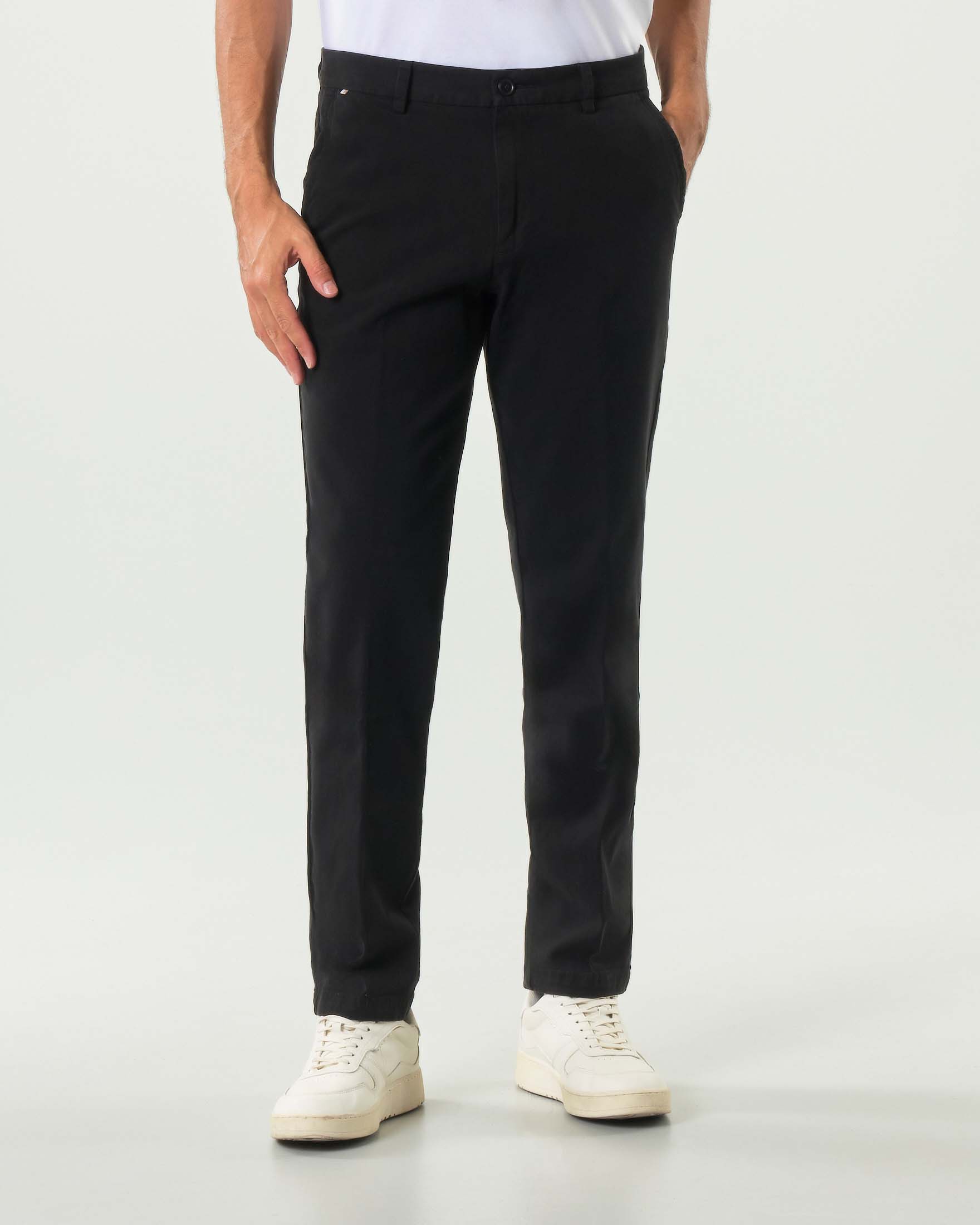 Pantalone chino Boss Kaiton nero in twill di cotone stretch image
