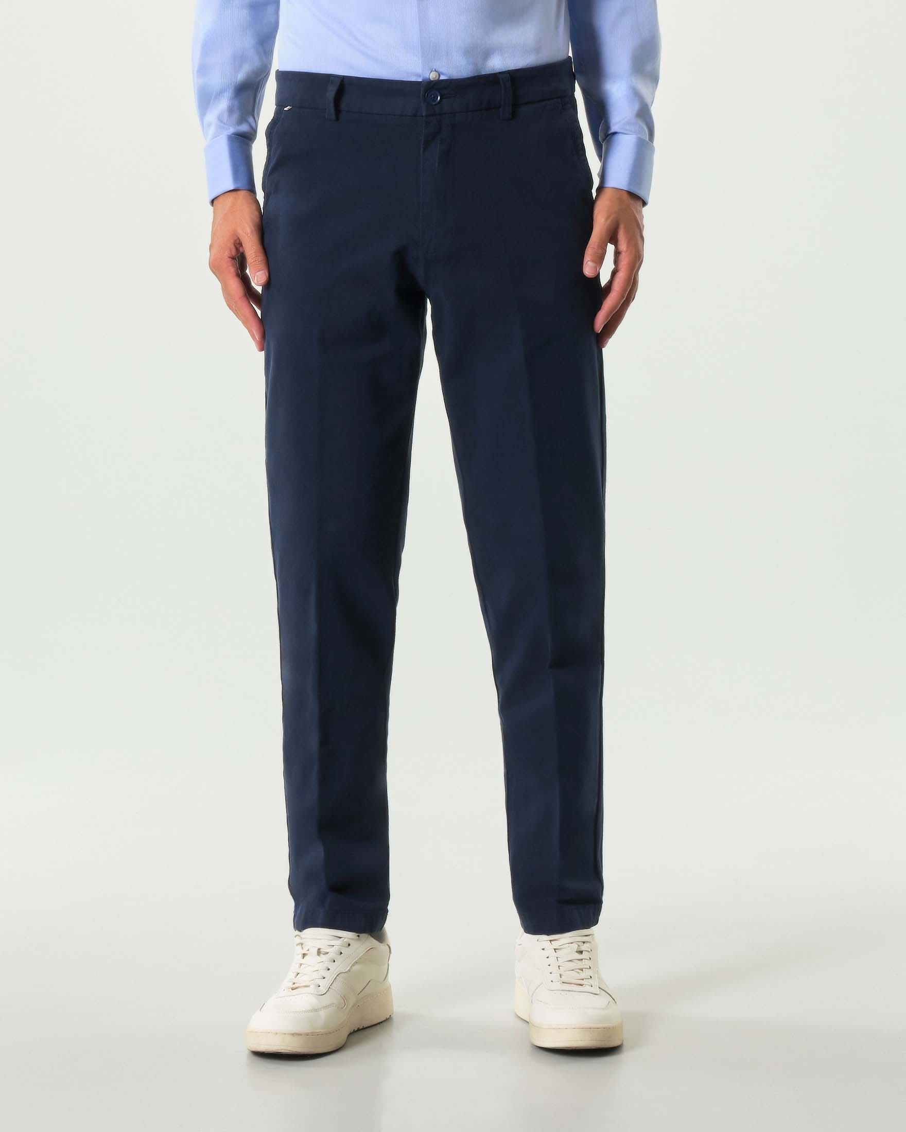 Pantalone chino Boss Kaiton blu in twill di cotone stretch image