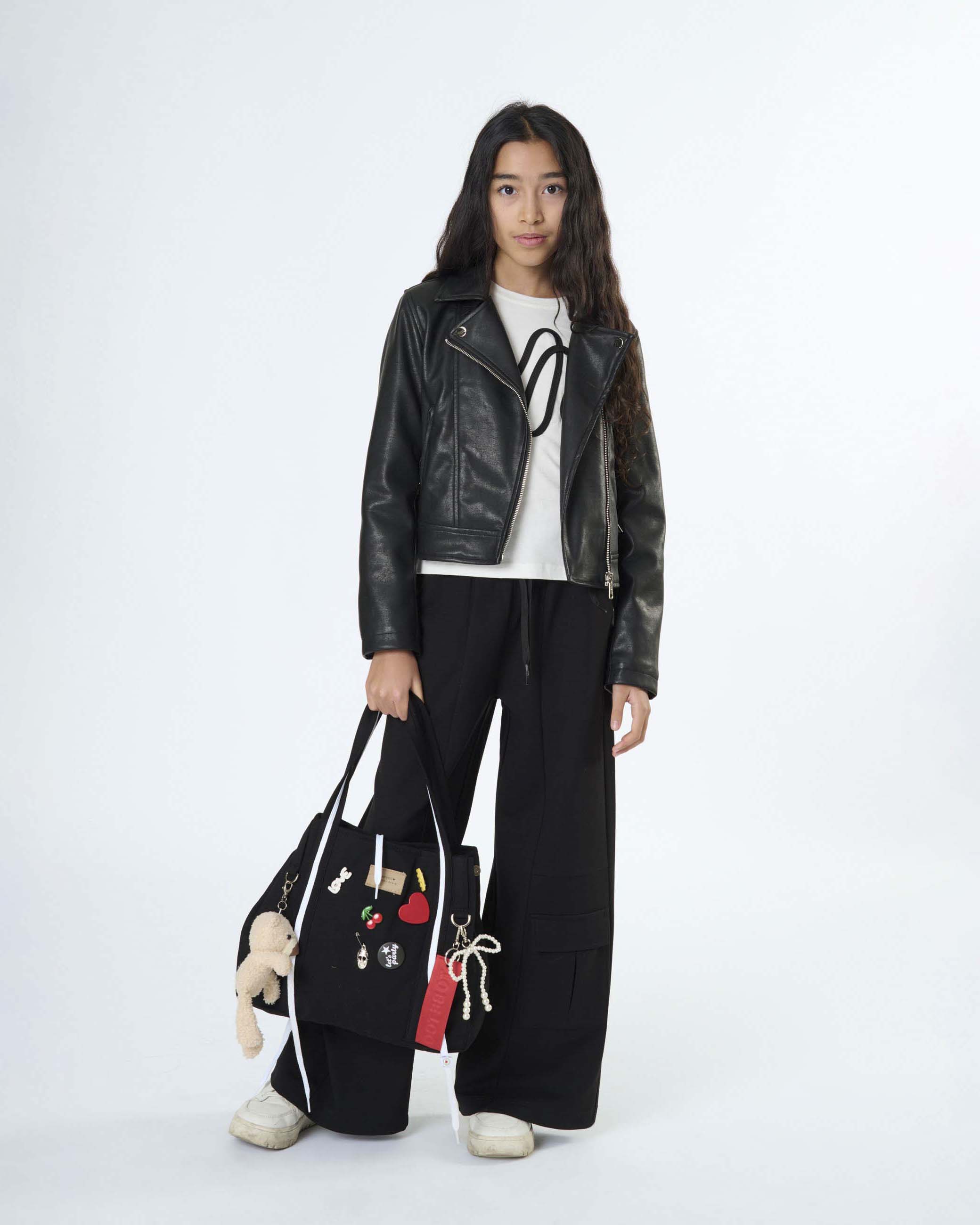 Pantalone palazzo To be Too nero in misto viscosa con tasconi