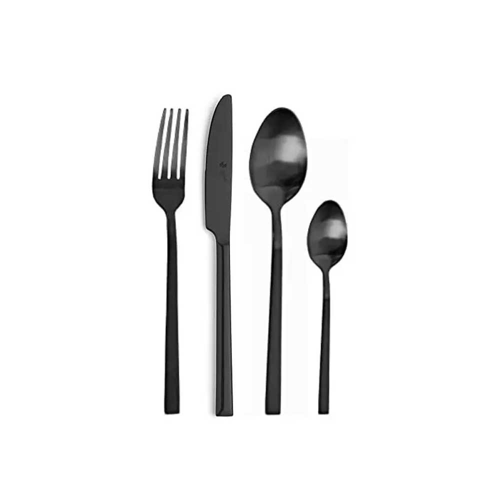 Mercury Servizio Di 24 Posate In Acciaio Colore Nero