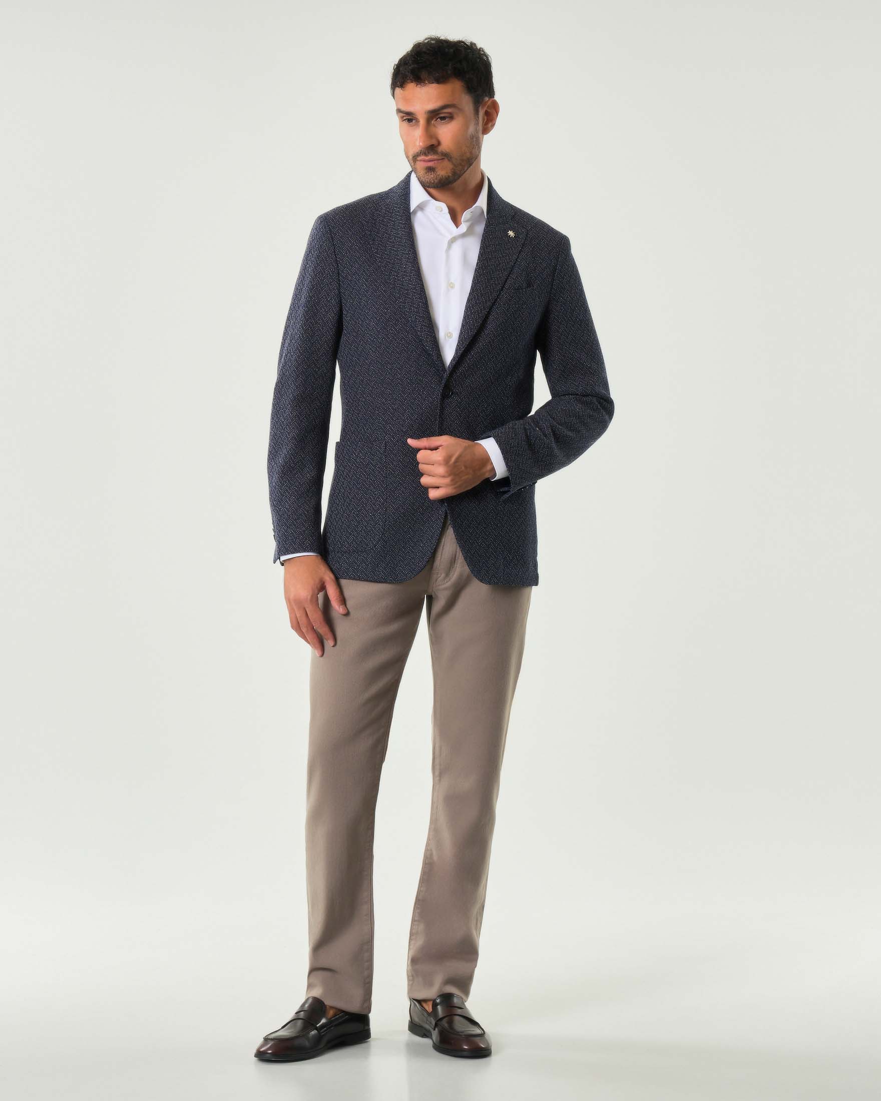 Pantaloni cinque tasche Jacob Cohen Bard slim-fit color fango in bull di cotone stretch