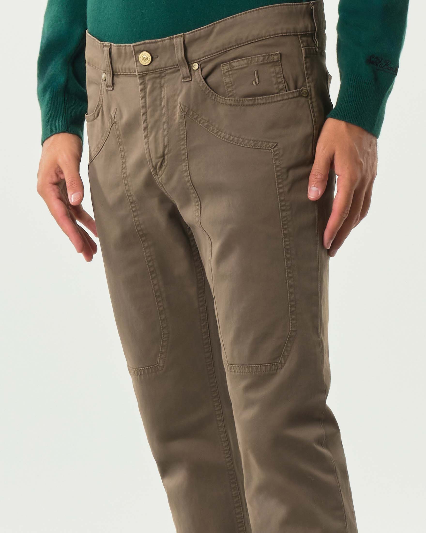 Pantalon Jeans Jeckerson Femme Taille 28 - Beige En Coton, Coupe Régulière, Occasion