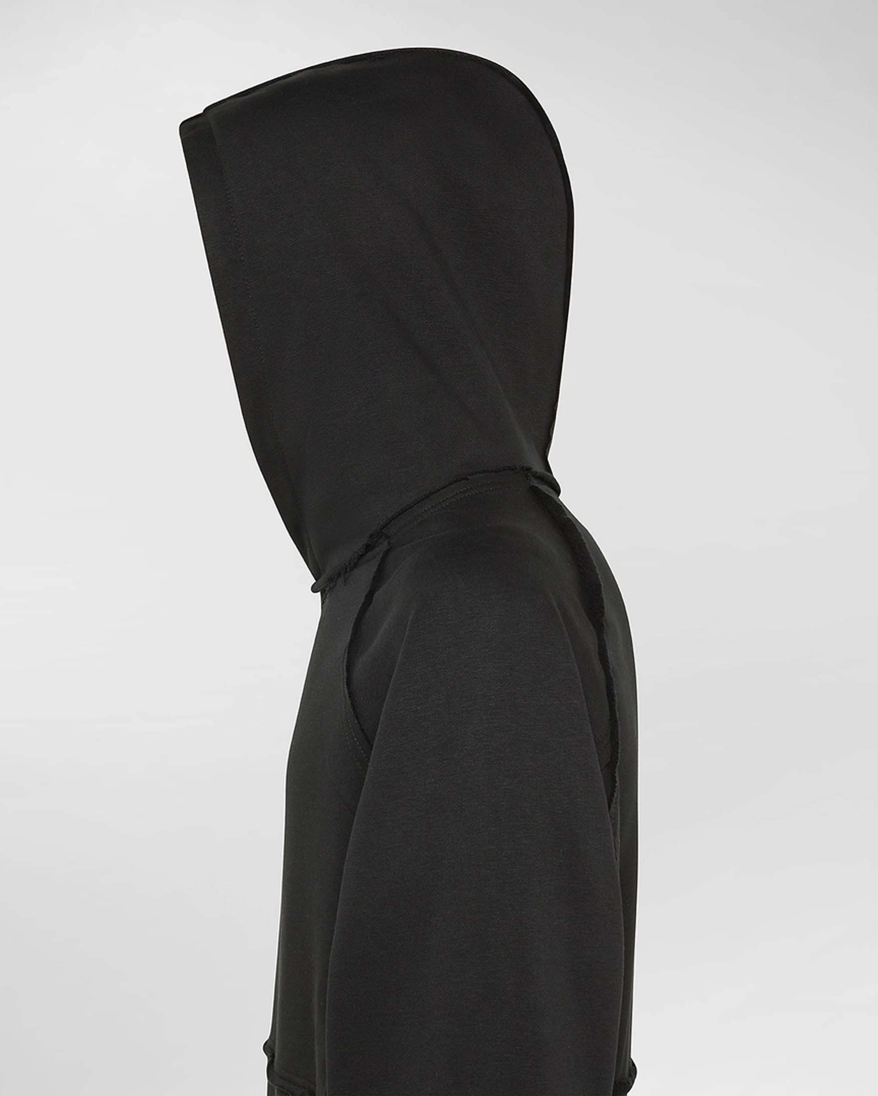 Felpa Peuterey Cullinan nera relaxed-fit con cappuccio effetto used image