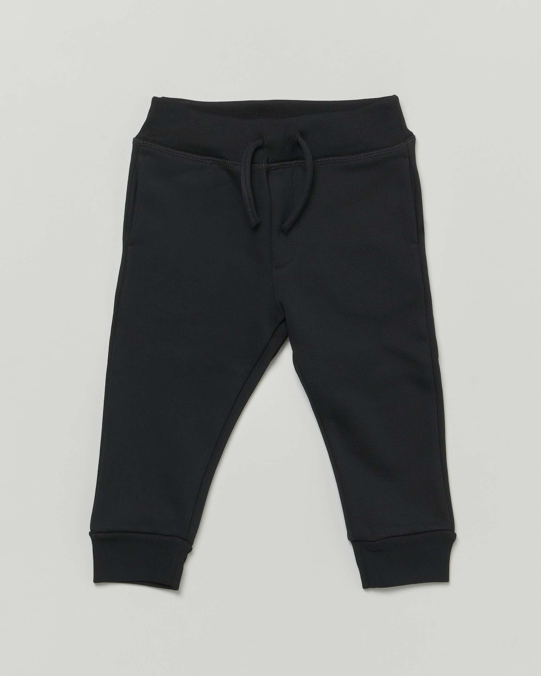 Pantalone Dsquared2 nero in puro cotone garzato