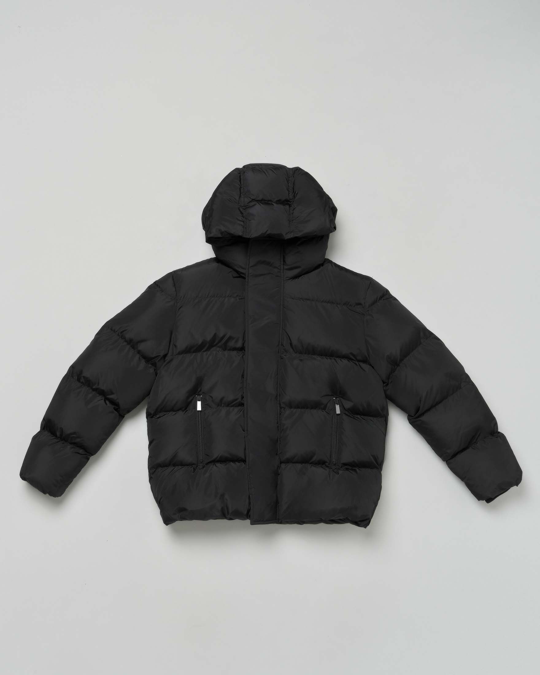 Piumino Dsquared2 nero in nylon opaco con cappuccio