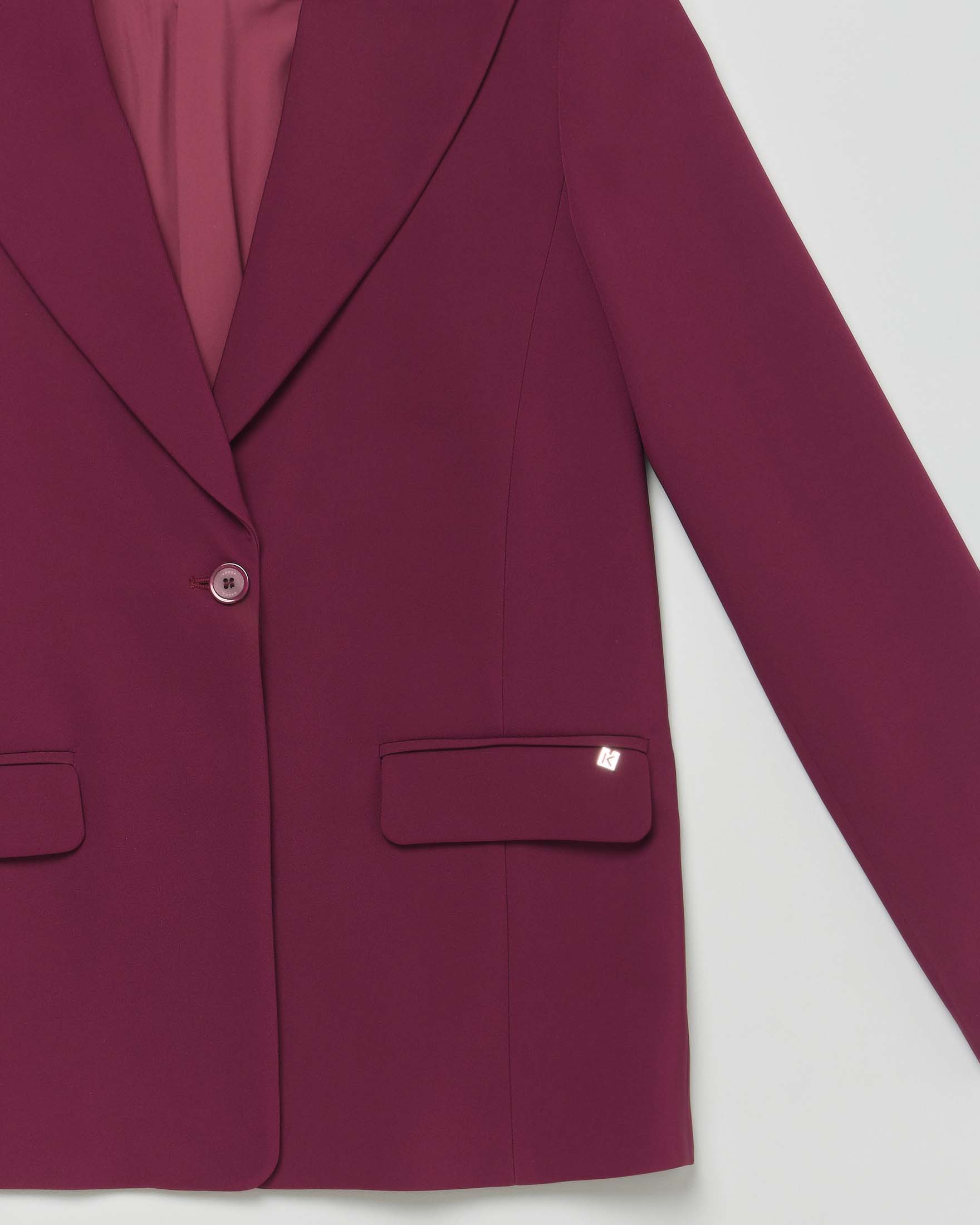 Blazer Kocca bordeaux in cady monopetto image