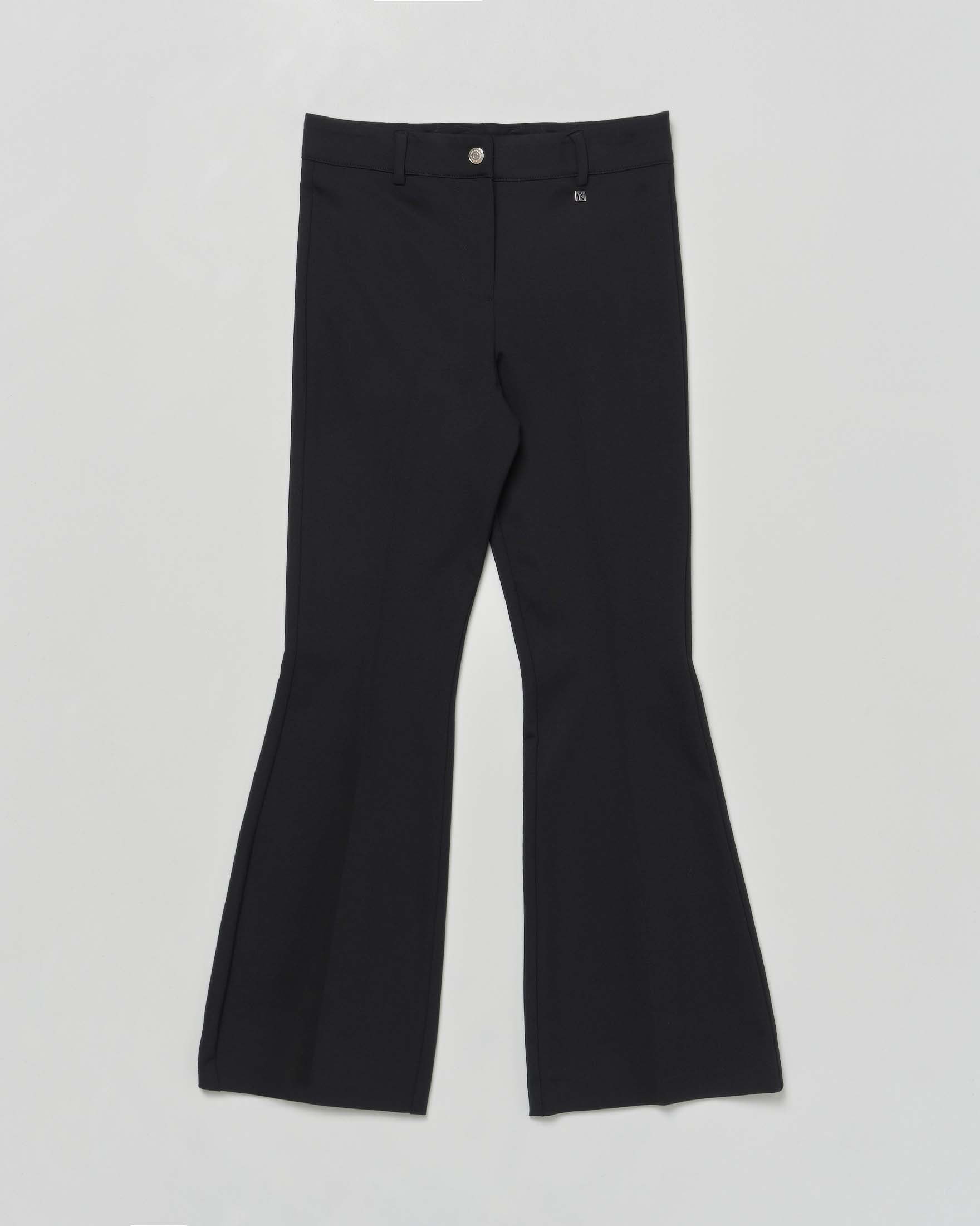 Pantalone flare Kocca nero punto milano a vita alta
